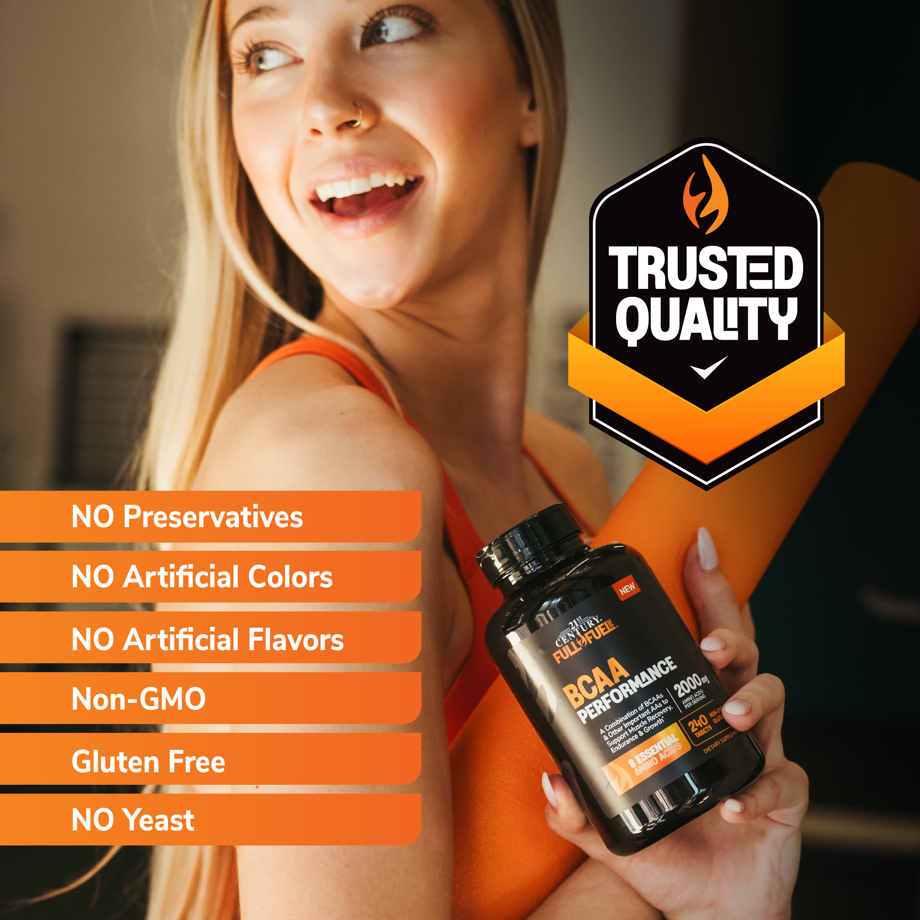 21st Century Full Fuel 365, BCAA Performance – 240 comprimés — étiquette 5