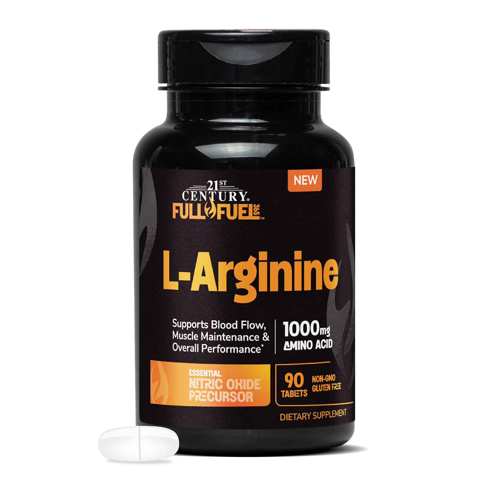 21st Century Full Fuel 365, L-Arginine – 90 comprimés — étiquette 1