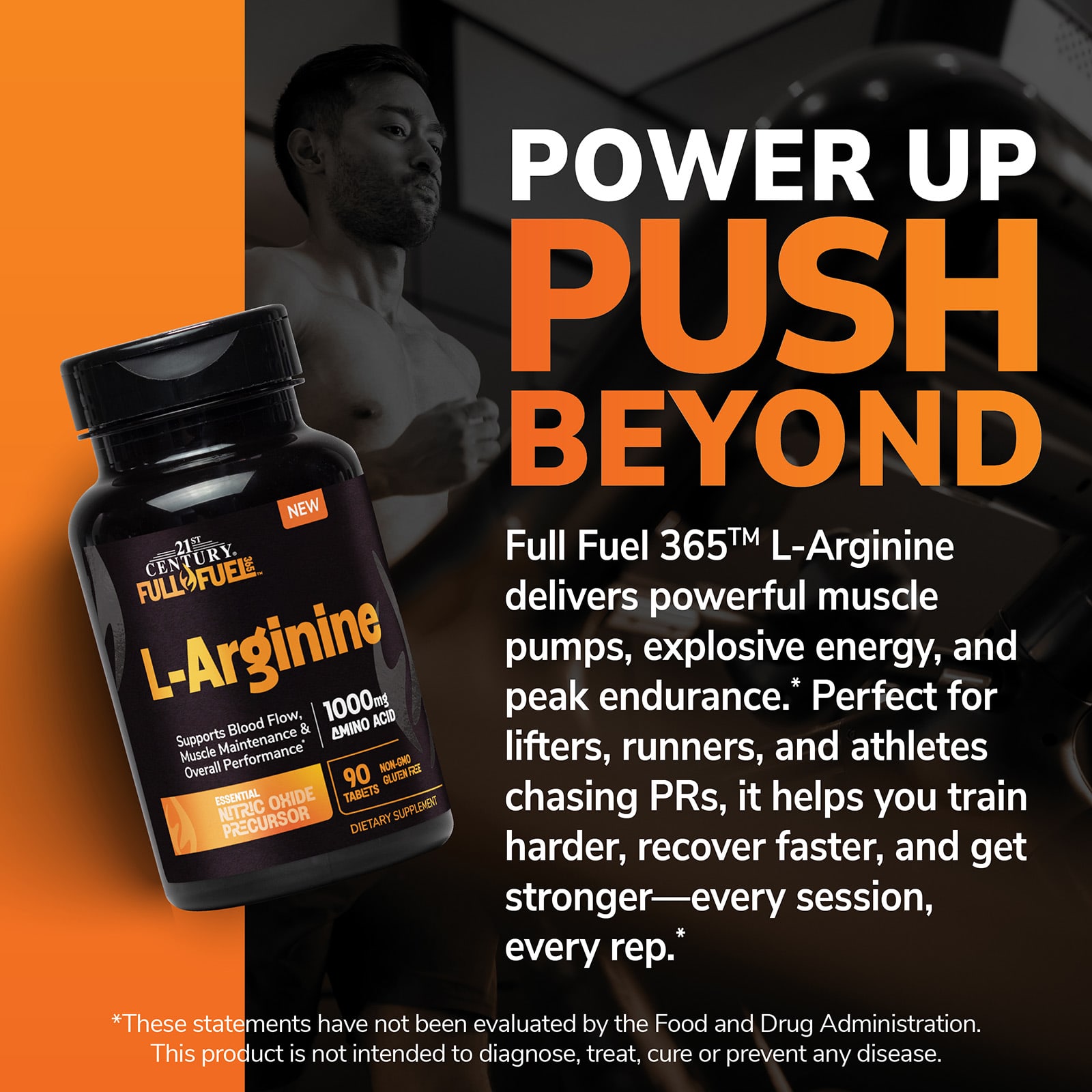 21st Century Full Fuel 365, L-Arginine – 90 comprimés — étiquette 8