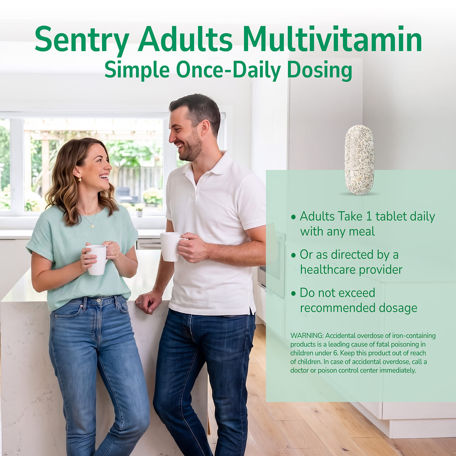 21st Century Sentry, Adults Multivitamin & Multimineral Supplement – 130 comprimés — étiquette 4