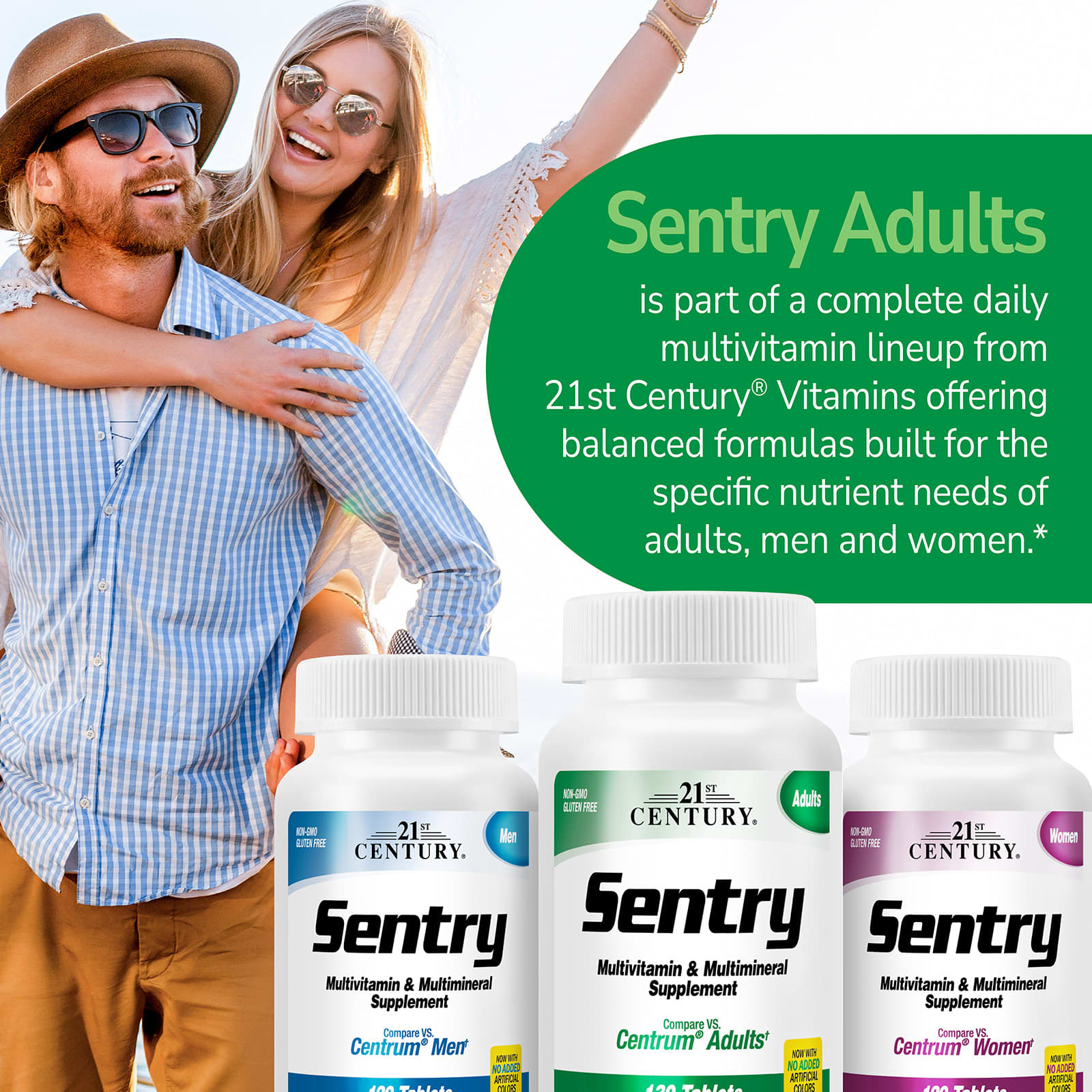 21st Century Sentry, Adults Multivitamin & Multimineral Supplement – 130 comprimés — étiquette 5