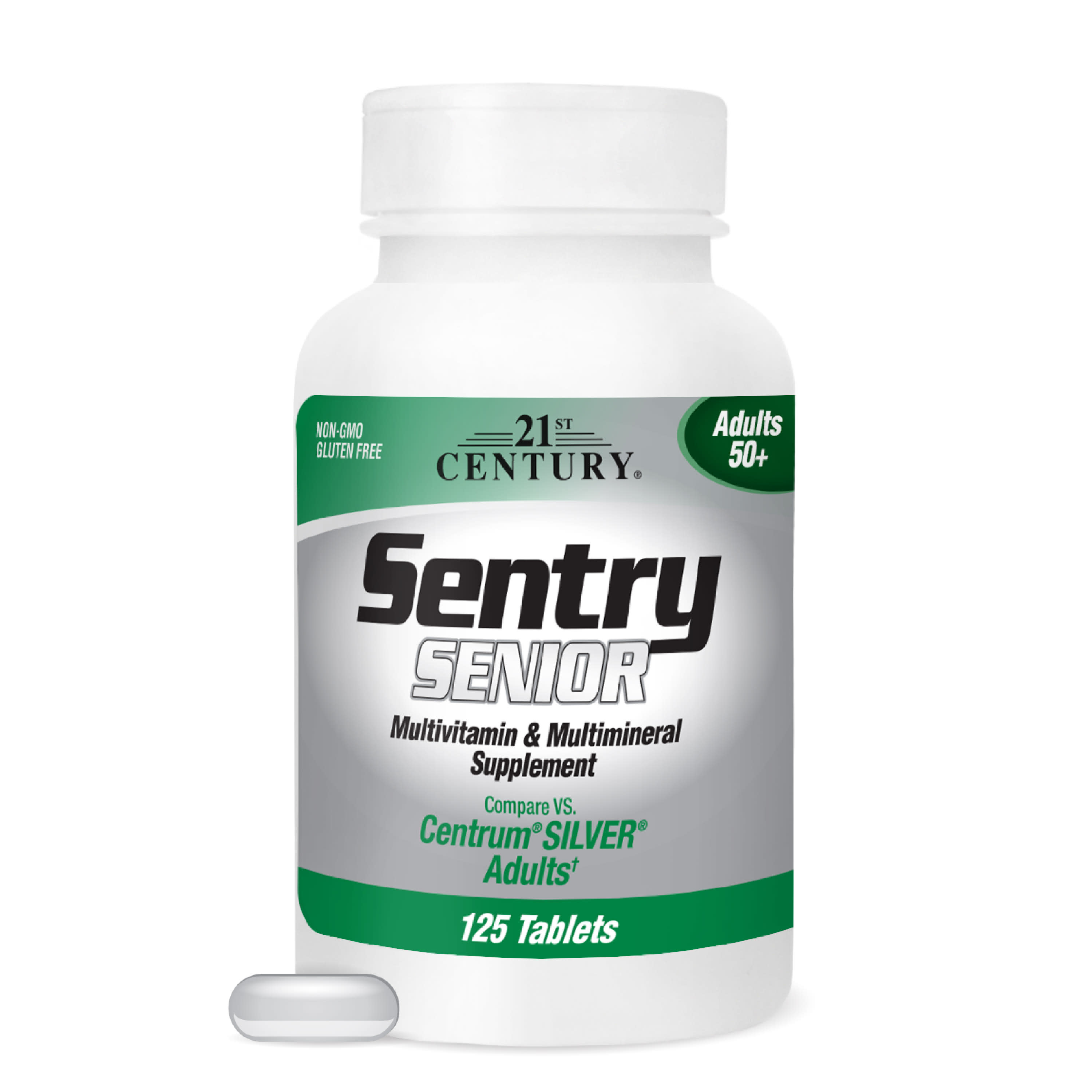 21st Century Sentry Senior, Multivitamin & Multimineral Supplement – 125 comprimés — étiquette 1