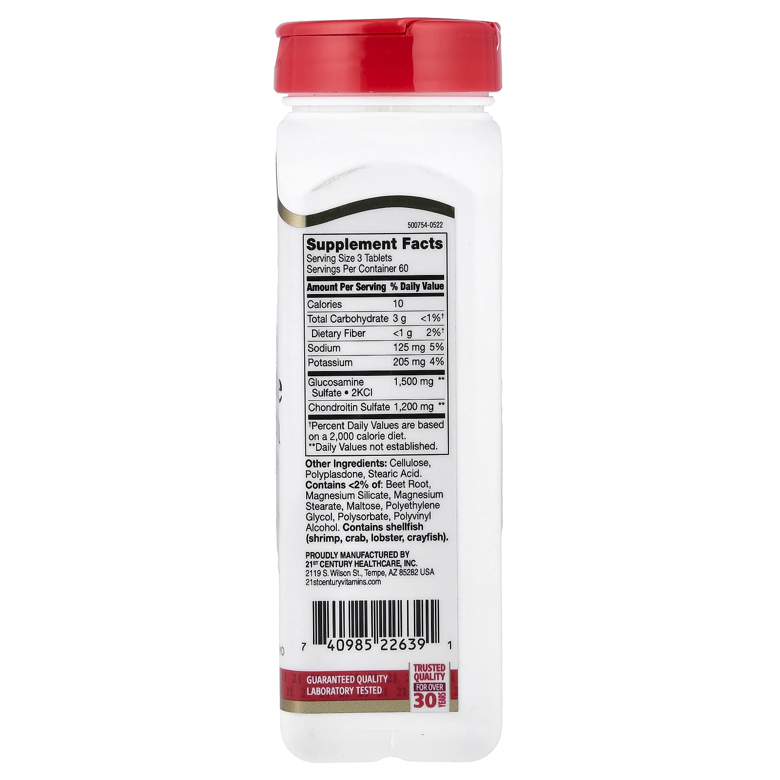 21st Century Glucosamine Chondroitin – 180 comprimés — photo 2 sur 2