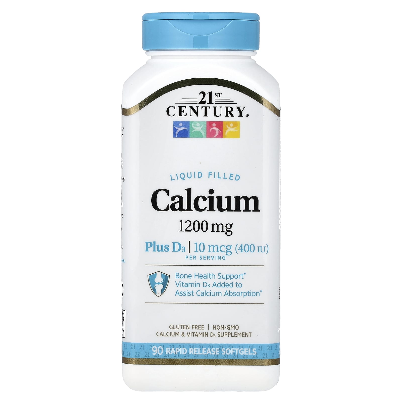 21st Century Liquid Filled Calcium Plus D3, 90 Rapid Release Softgels — Tunisie
