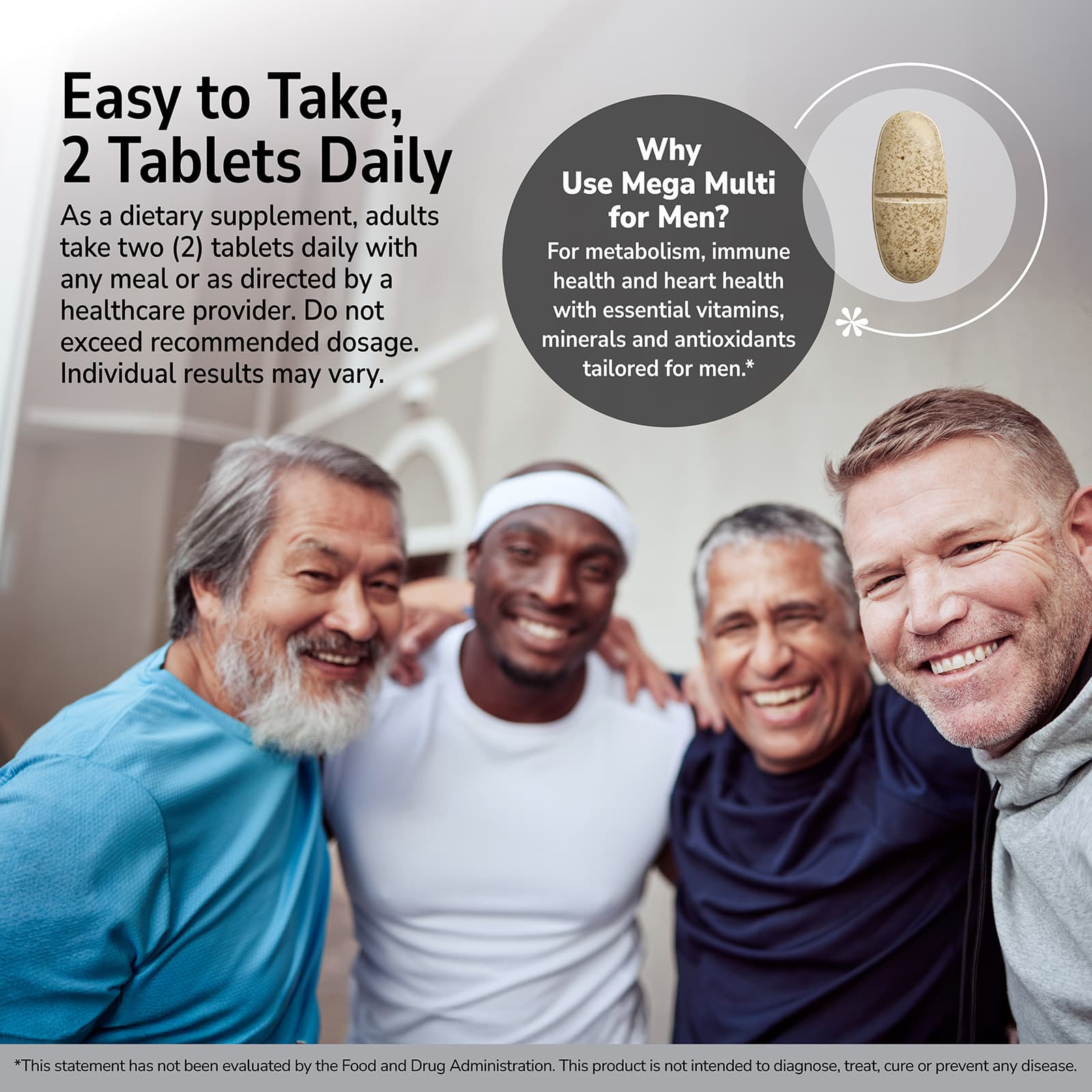 21st Century Mega Multi For Men – 90 comprimés — étiquette 6
