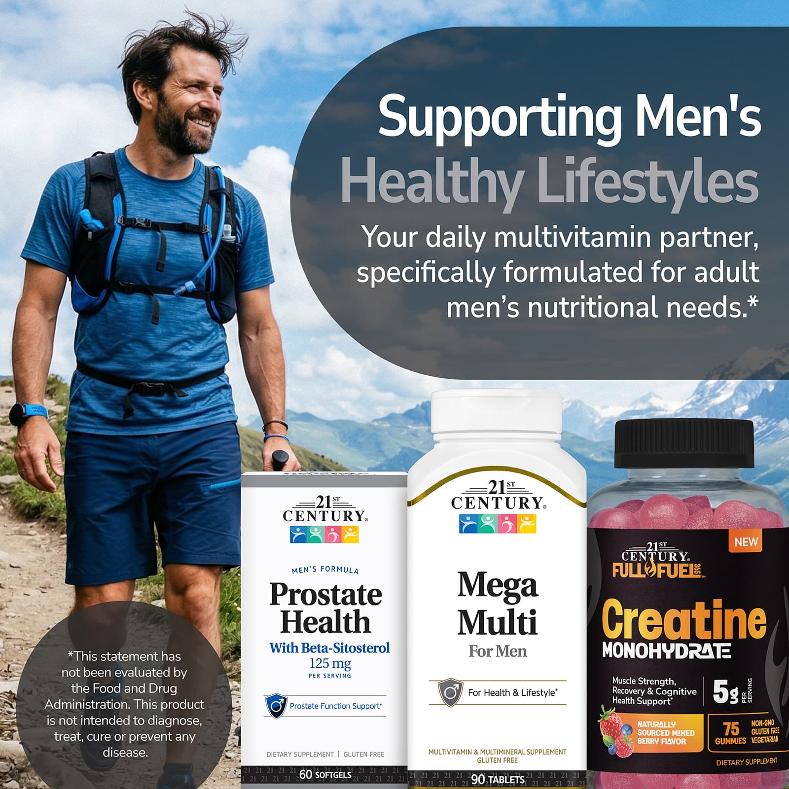 21st Century Mega Multi For Men – 90 comprimés — étiquette 7