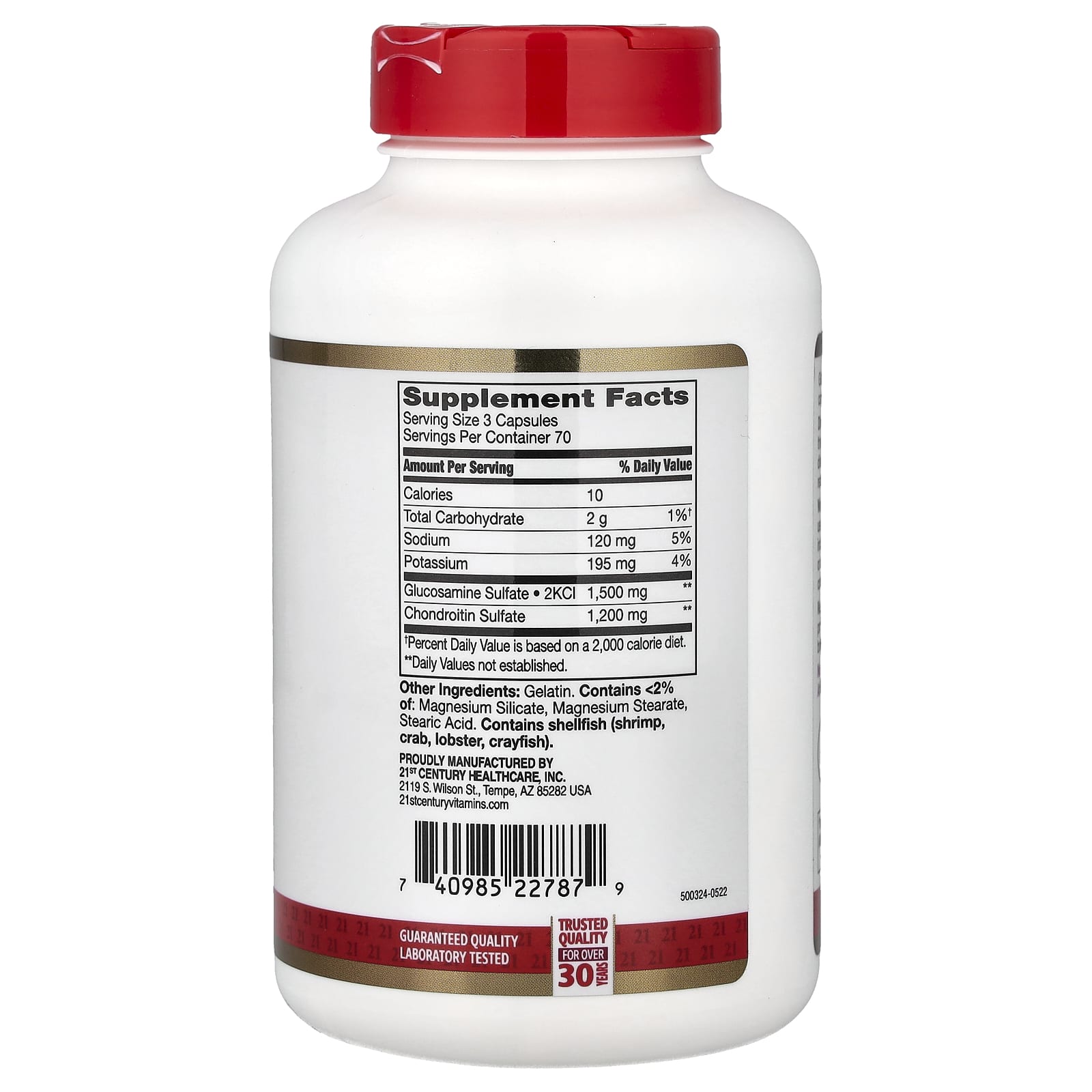 21st Century Glucosamine Chondroitin, 210 Easy to Swallow Capsules — photo 2 sur 2