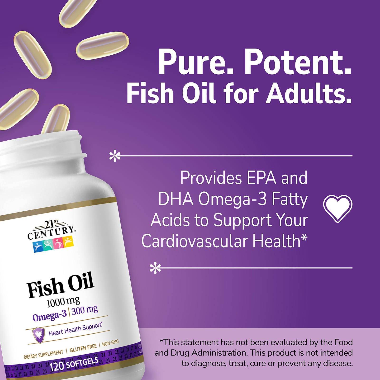 21st Century Fish Oil – 120 capsules molles — étiquette 2