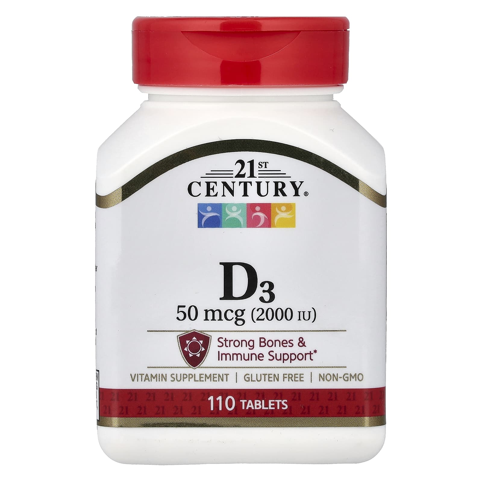 21st Century Vitamin D3 – 50 µg – 110 comprimés — Tunisie
