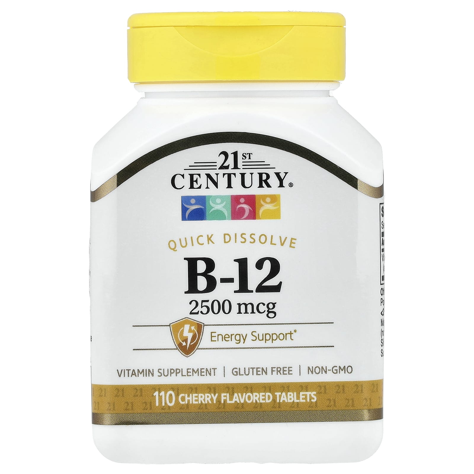 21st Century Vitamin B-12 – Cherry – 2 500 µg – 110 comprimés — Tunisie