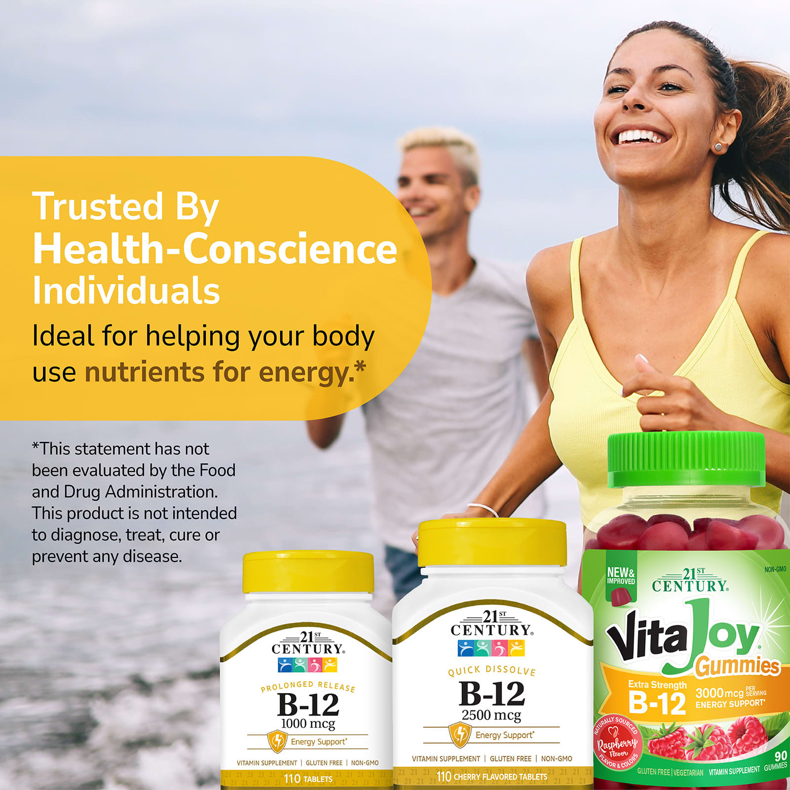 21st Century Vitamin B-12 – Cherry – 2 500 µg – 110 comprimés — étiquette 8