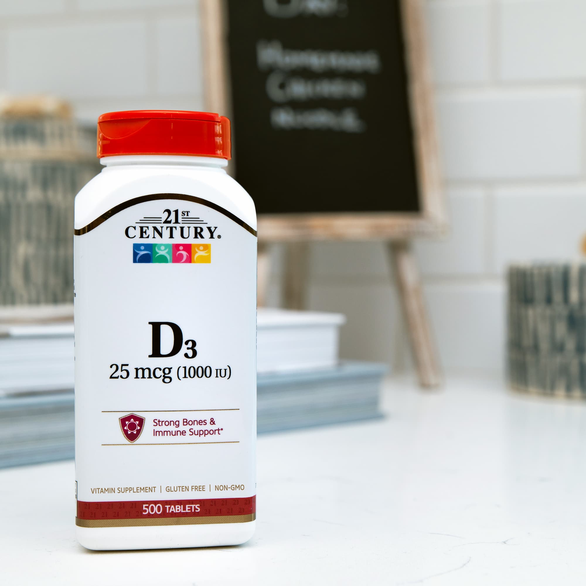 21st Century Vitamin D3 – 500 comprimés — étiquette 1