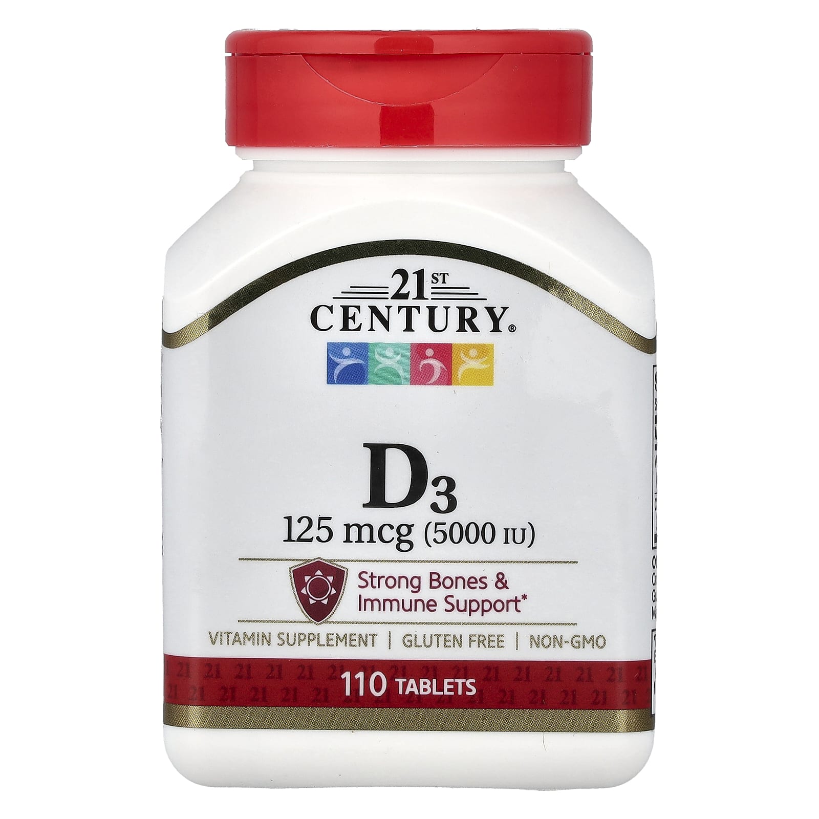 21st Century Vitamin D3 – 125 µg – 110 comprimés — Tunisie