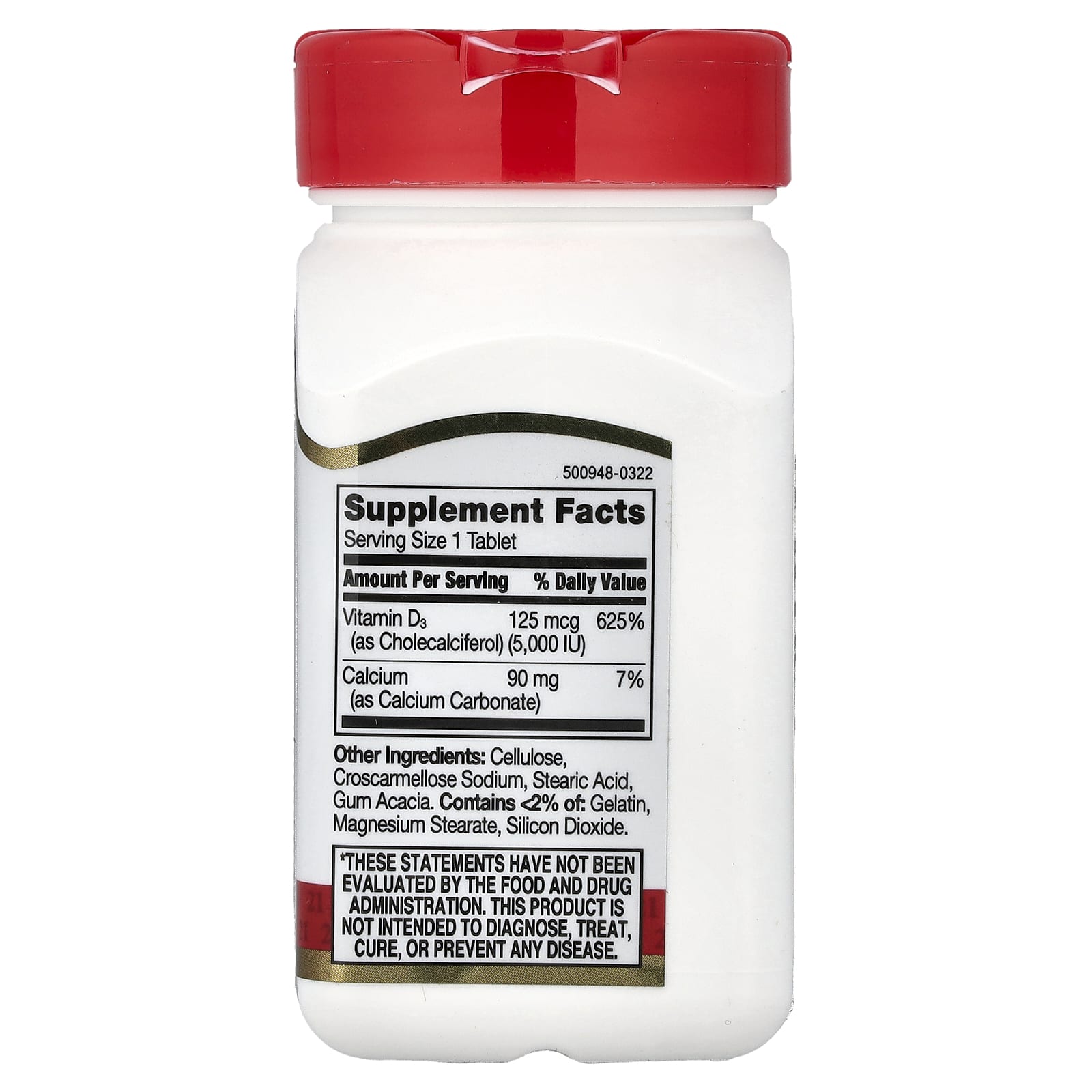 21st Century Vitamin D3 – 125 µg – 110 comprimés — photo 2 sur 2