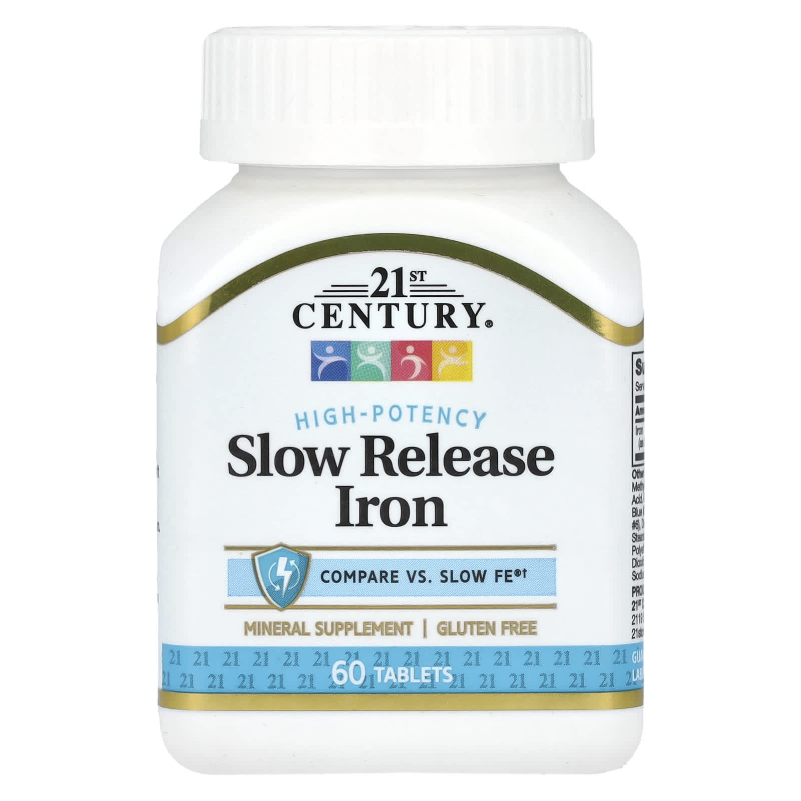21st Century Slow Release Iron, High Potency – 60 comprimés — Tunisie