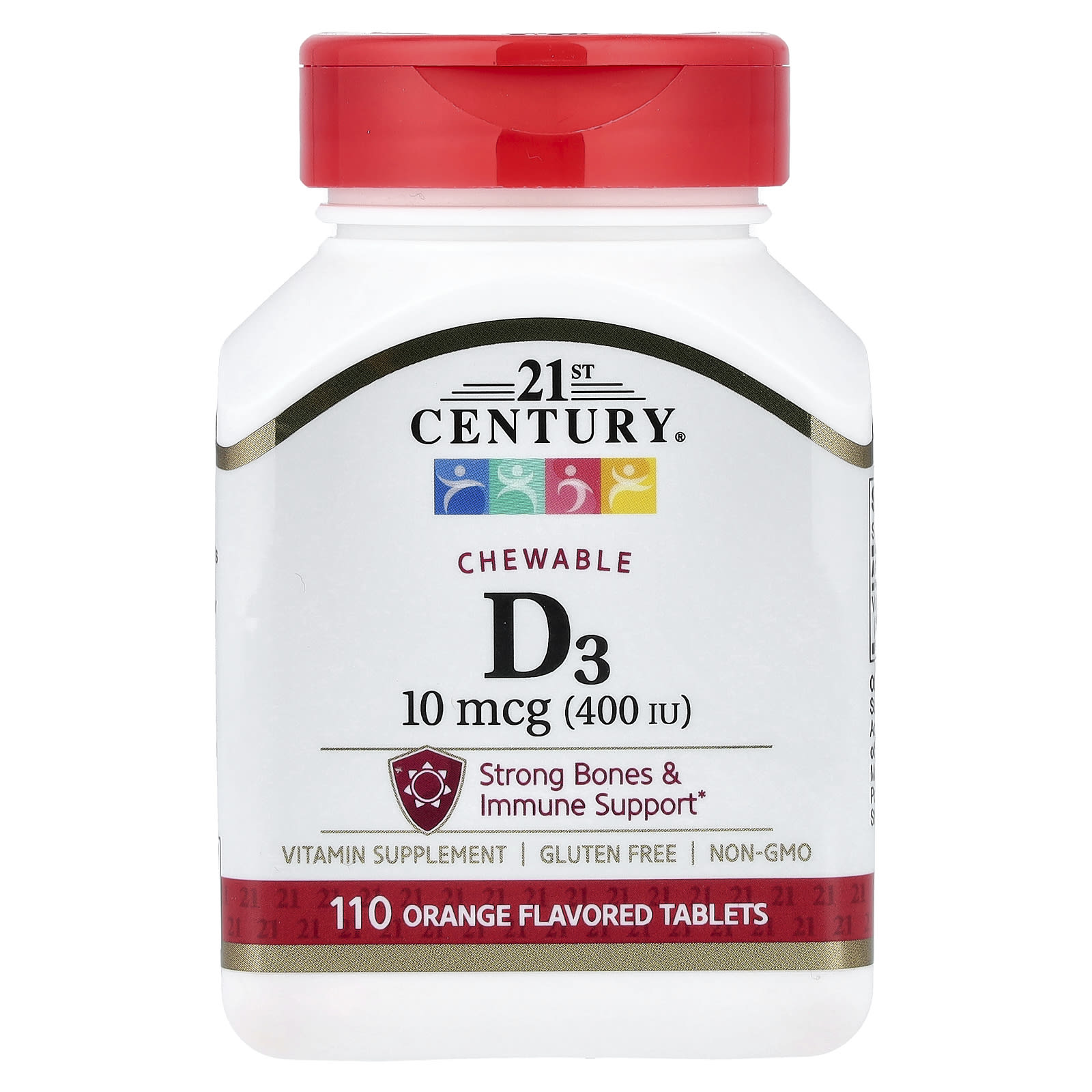 21st Century Chewable Vitamin D3 – Orange – 110 comprimés — Tunisie