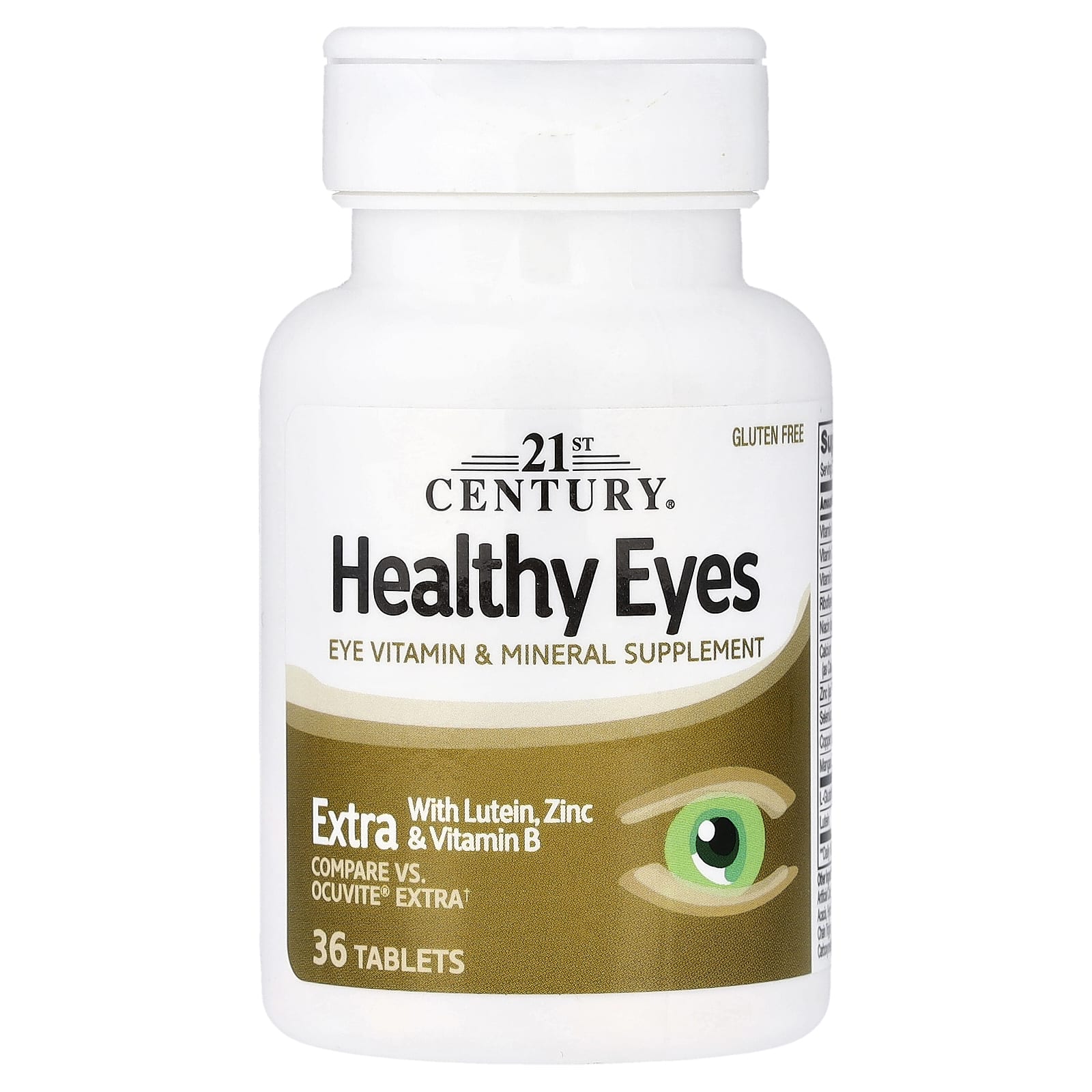 21st Century Healthy Eyes, Extra with Lutein, Zinc & Vitamin B – 36 comprimés — Tunisie