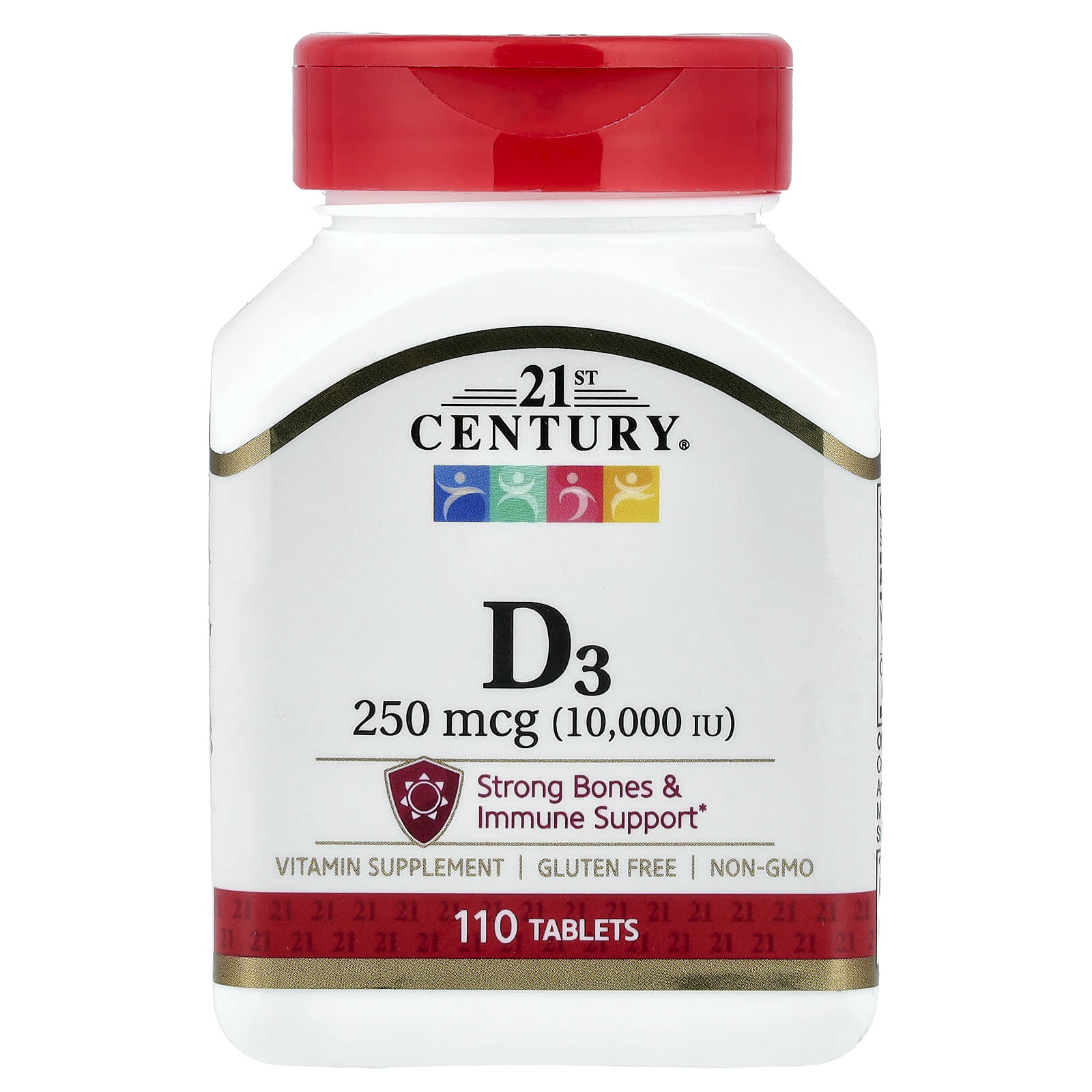 21st Century Vitamin D3 – 250 µg – 110 comprimés — Tunisie