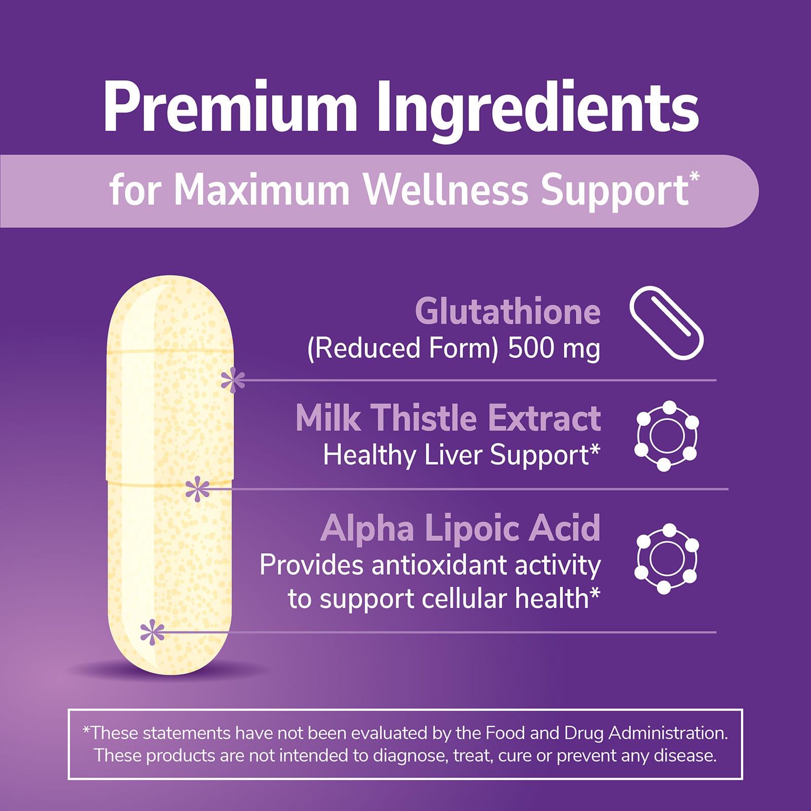 21st Century Glutathione Plus Milk Thistle Extract & Alpha Lipoic Acid – 120 gélules végétales — étiquette 4