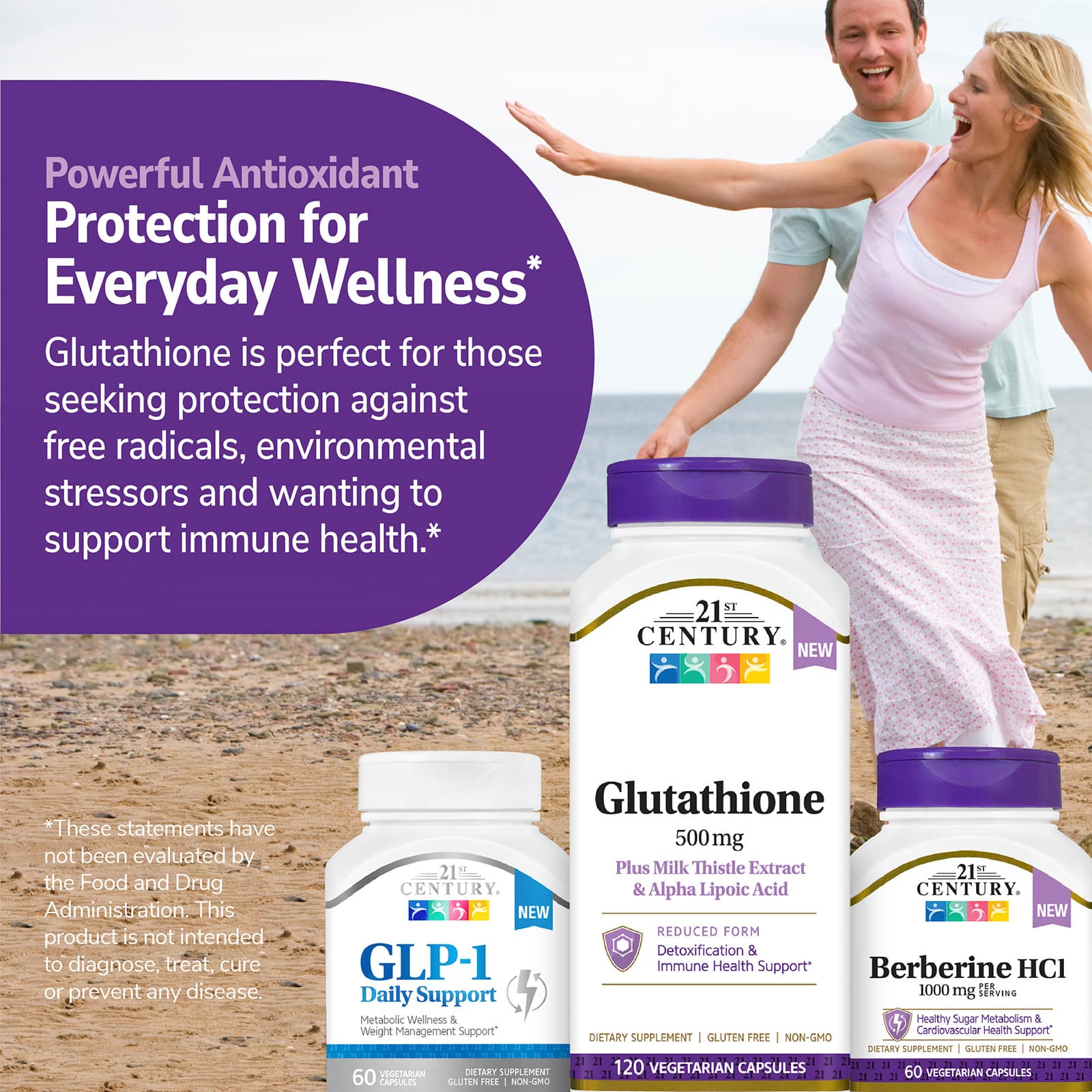 21st Century Glutathione Plus Milk Thistle Extract & Alpha Lipoic Acid – 120 gélules végétales — étiquette 8