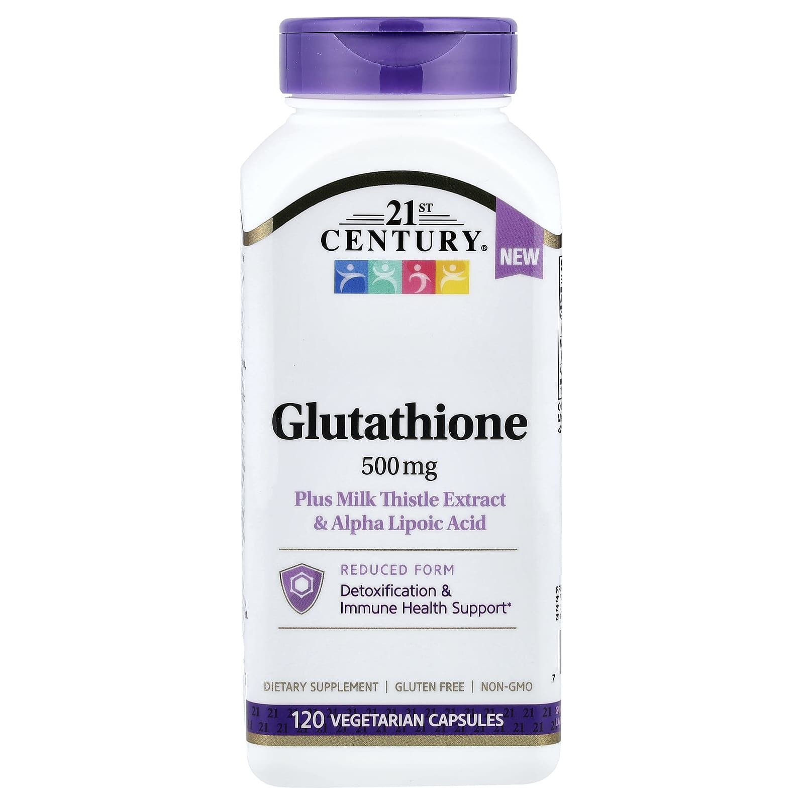 21st Century Glutathione Plus Milk Thistle Extract & Alpha Lipoic Acid – 120 gélules végétales — Tunisie
