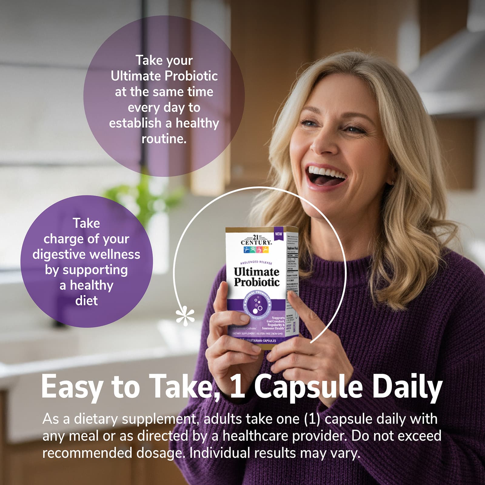 21st Century Ultimate Probiotic – 30 gélules végétales — étiquette 8