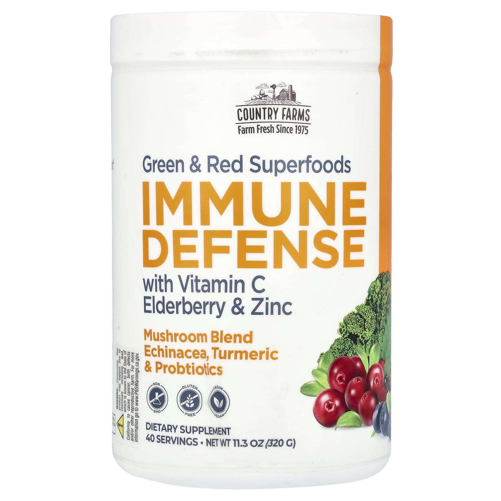 Country Farms Immune Defense with Vitamin C – Elderberry & Zinc – 320 g — Tunisie
