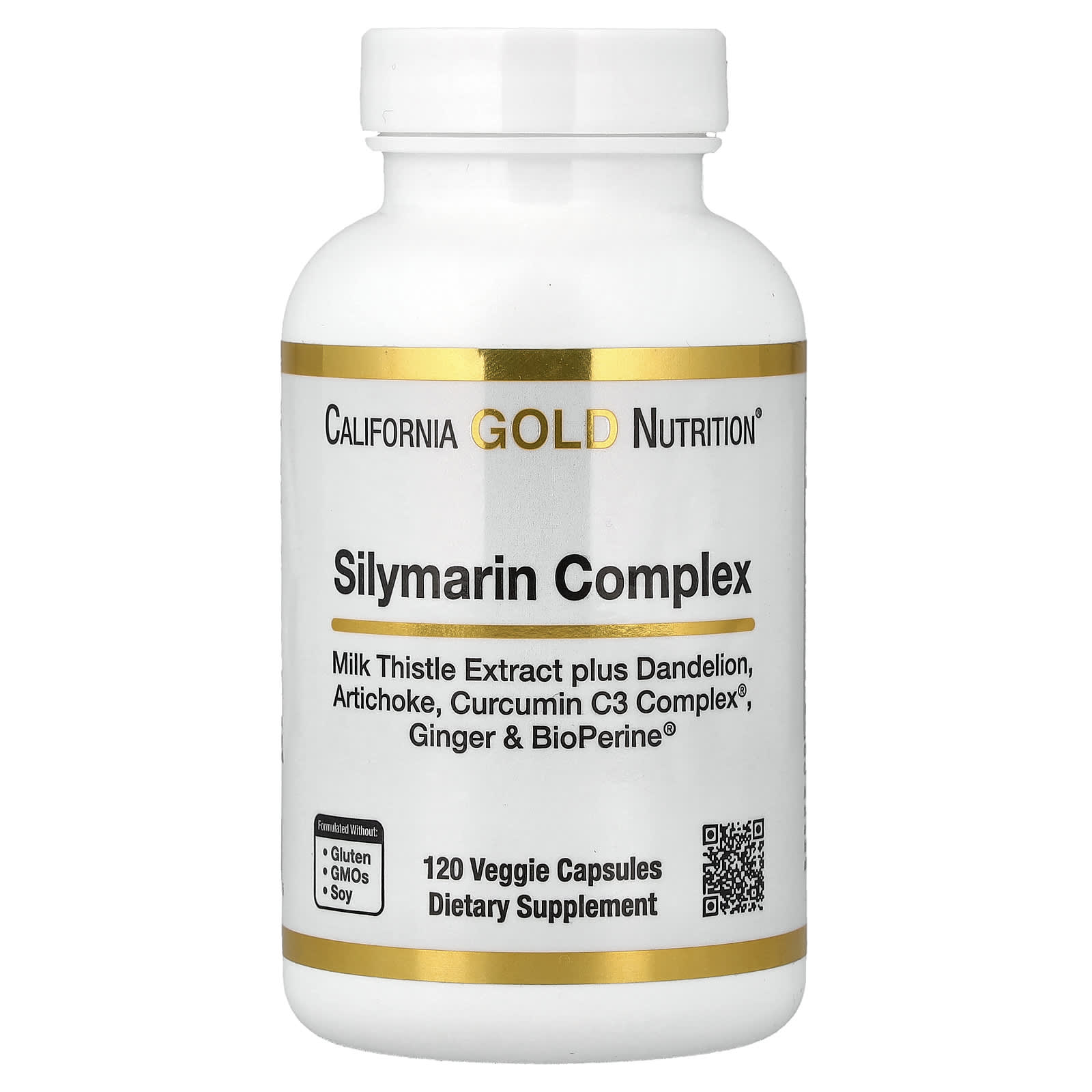 California Gold Nutrition Silymarin Complex, Milk Thistle Extract Plus Dandelion, Artichoke, Ginger, and BioPerine – 120 gélules végétales — Tunisie