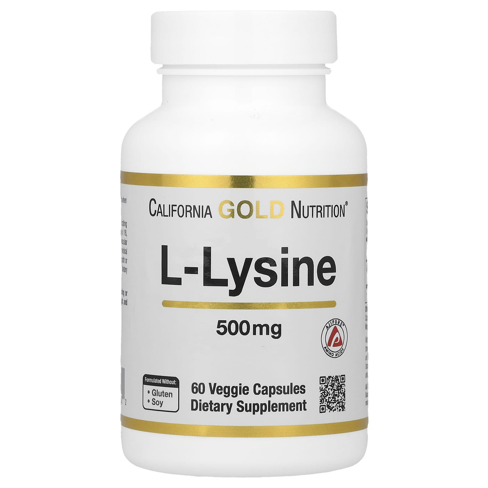 California Gold Nutrition L-Lysine – 60 gélules végétales — Tunisie