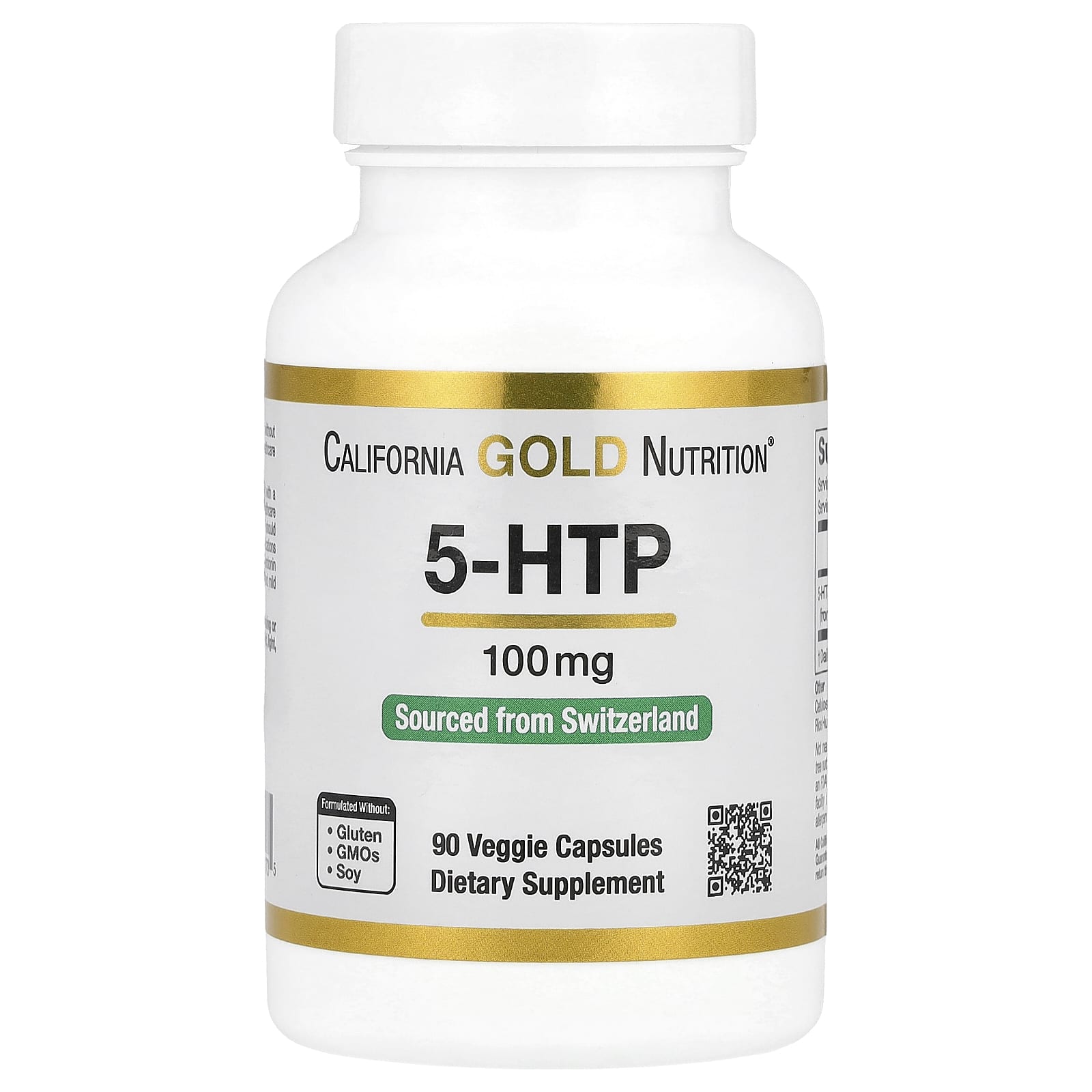 California Gold Nutrition 5-HTP, Mood Support, Griffonia Simplicifolia Extract from Switzerland – 90 gélules végétales — Tunisie