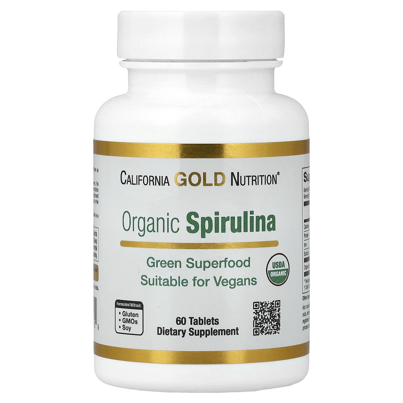 California Gold Nutrition Organic Spirulina – 60 comprimés — Tunisie