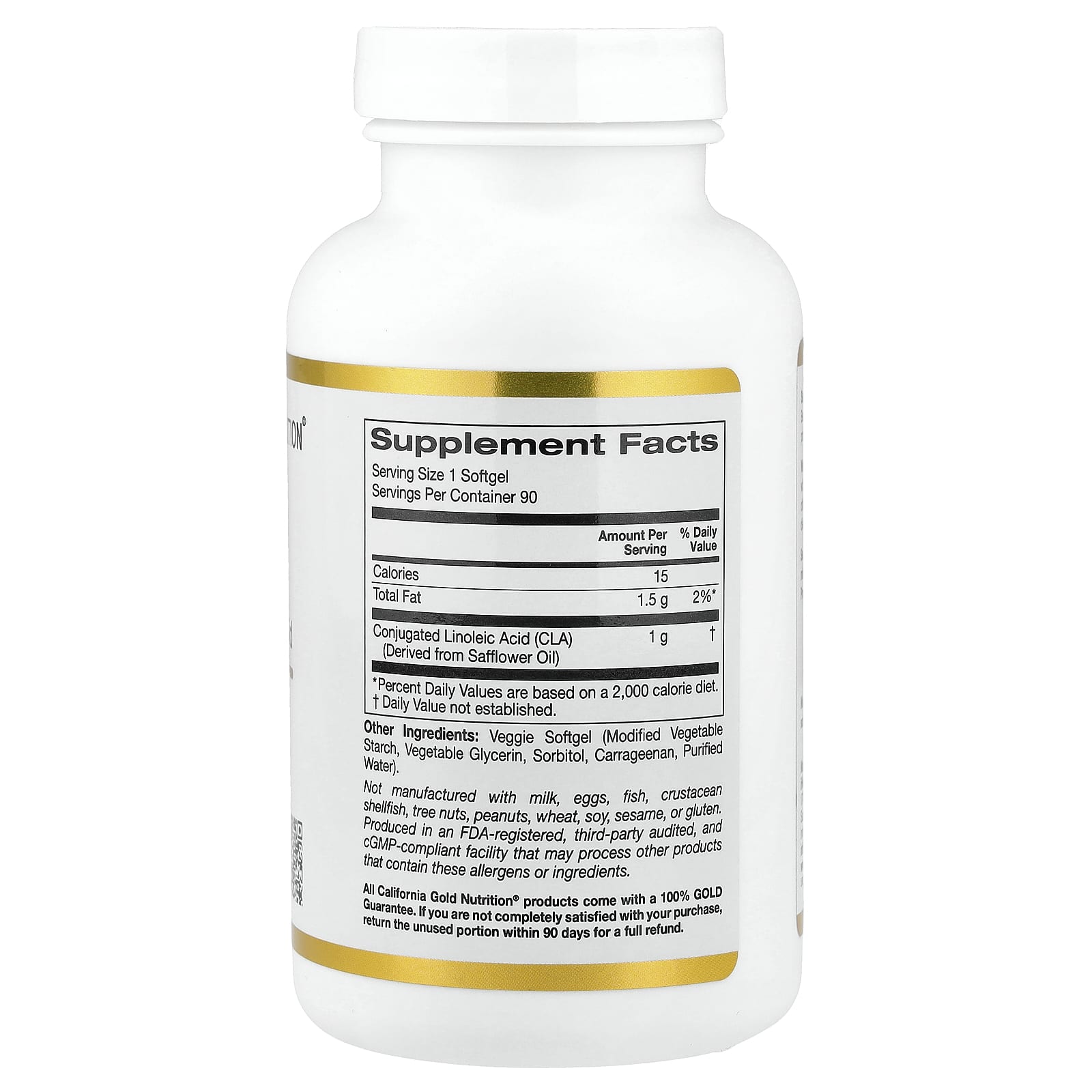 California Gold Nutrition CLA, Conjugated Linoleic Acid – 1000 mg — photo 2 sur 2