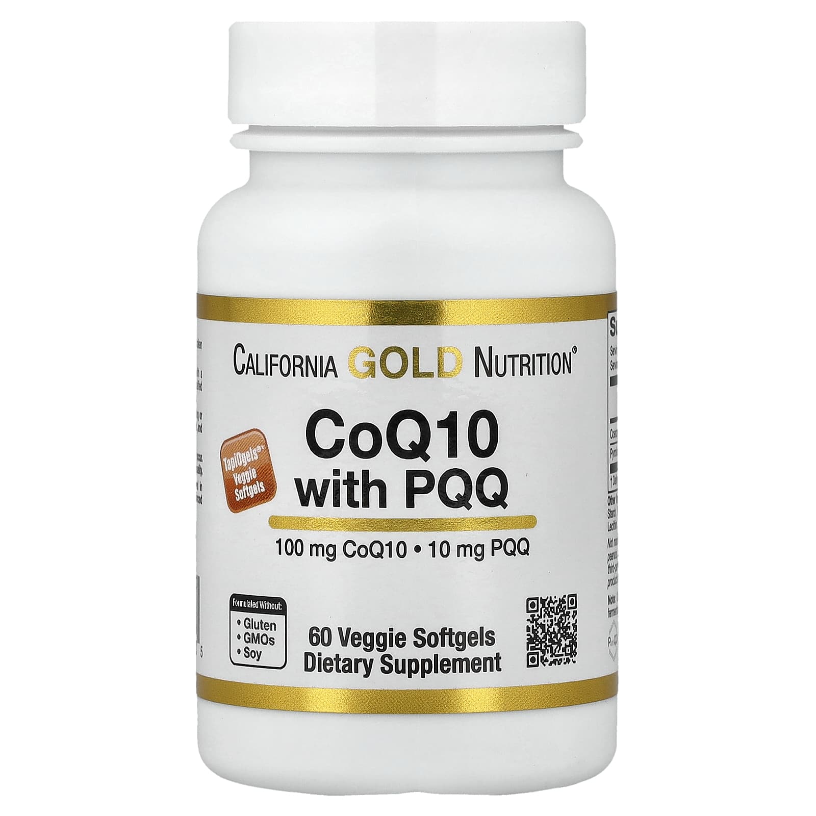 California Gold Nutrition CoQ10 with PQQ, Ubiquinone USP, Tapioca Veggie Softgel with Sunflower Lecithin – 100 mg — Tunisie