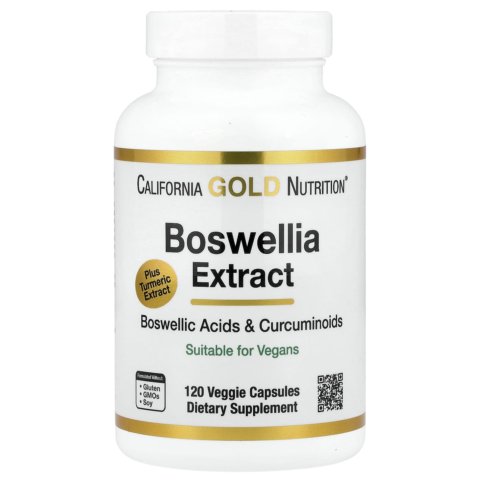 California Gold Nutrition Boswellia Extract, Turmeric Curcumin Complex with Turmeric Extract and Turmeric Powder – 120 gélules végétales — Tunisie