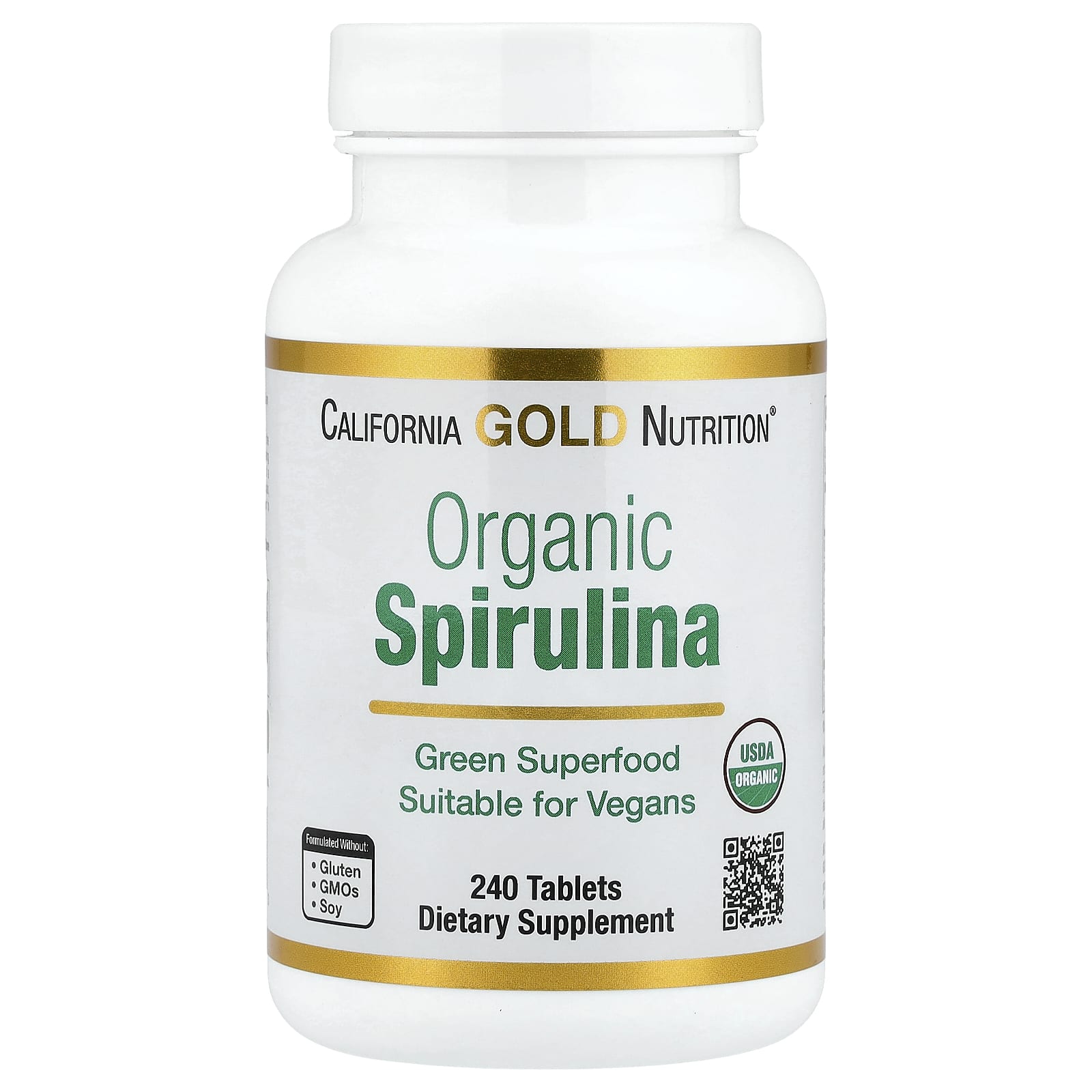California Gold Nutrition Organic Spirulina – 240 comprimés — Tunisie