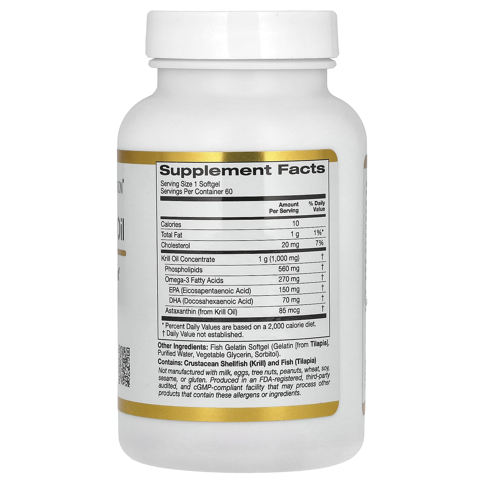 California Gold Nutrition Premium Krill Oil with SUPERBABoost – 1000 mg — photo 2 sur 2