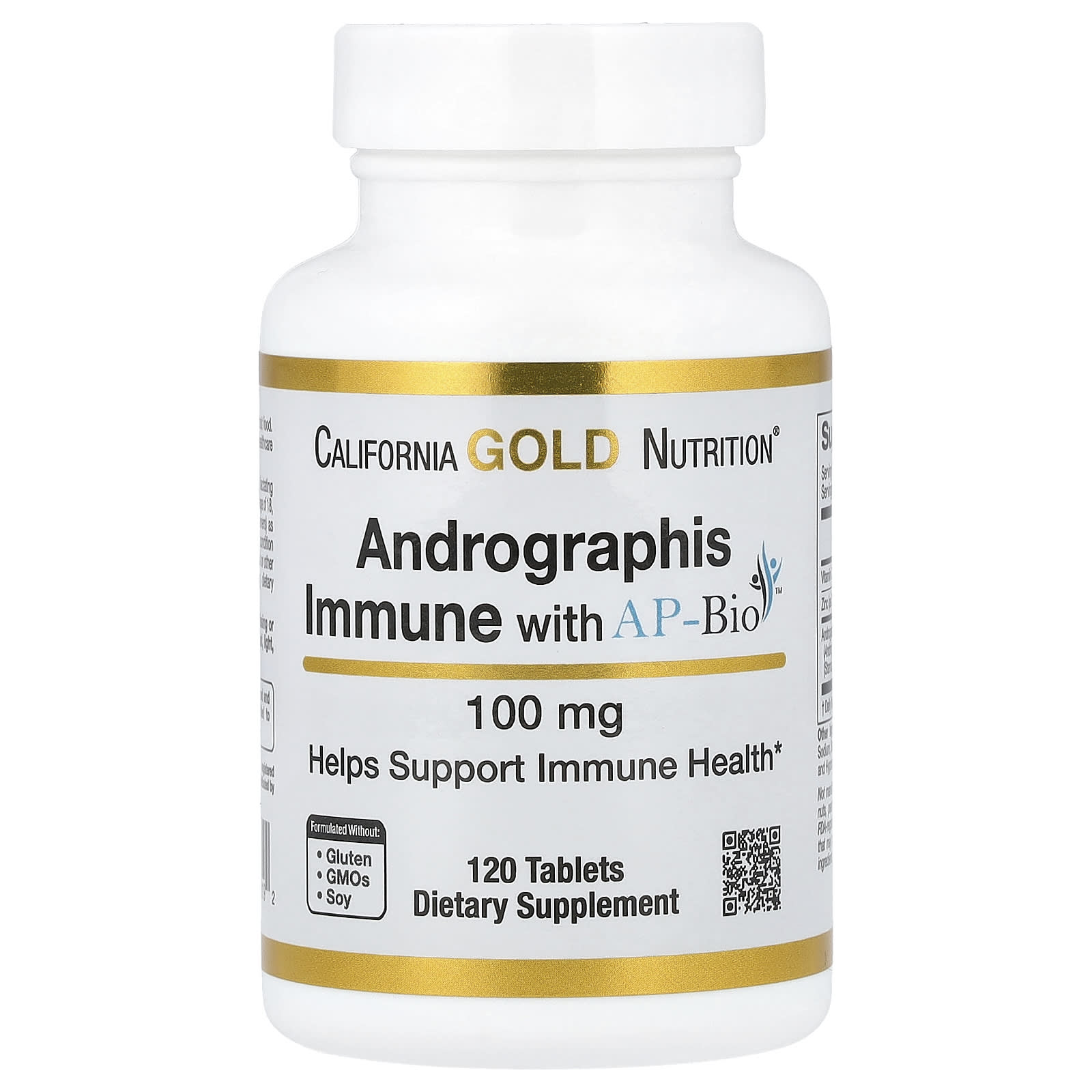 California Gold Nutrition Andrographis Immune with AP-Bio, Andrographis Extract with Vitamin C and Zinc – 120 comprimés — Tunisie