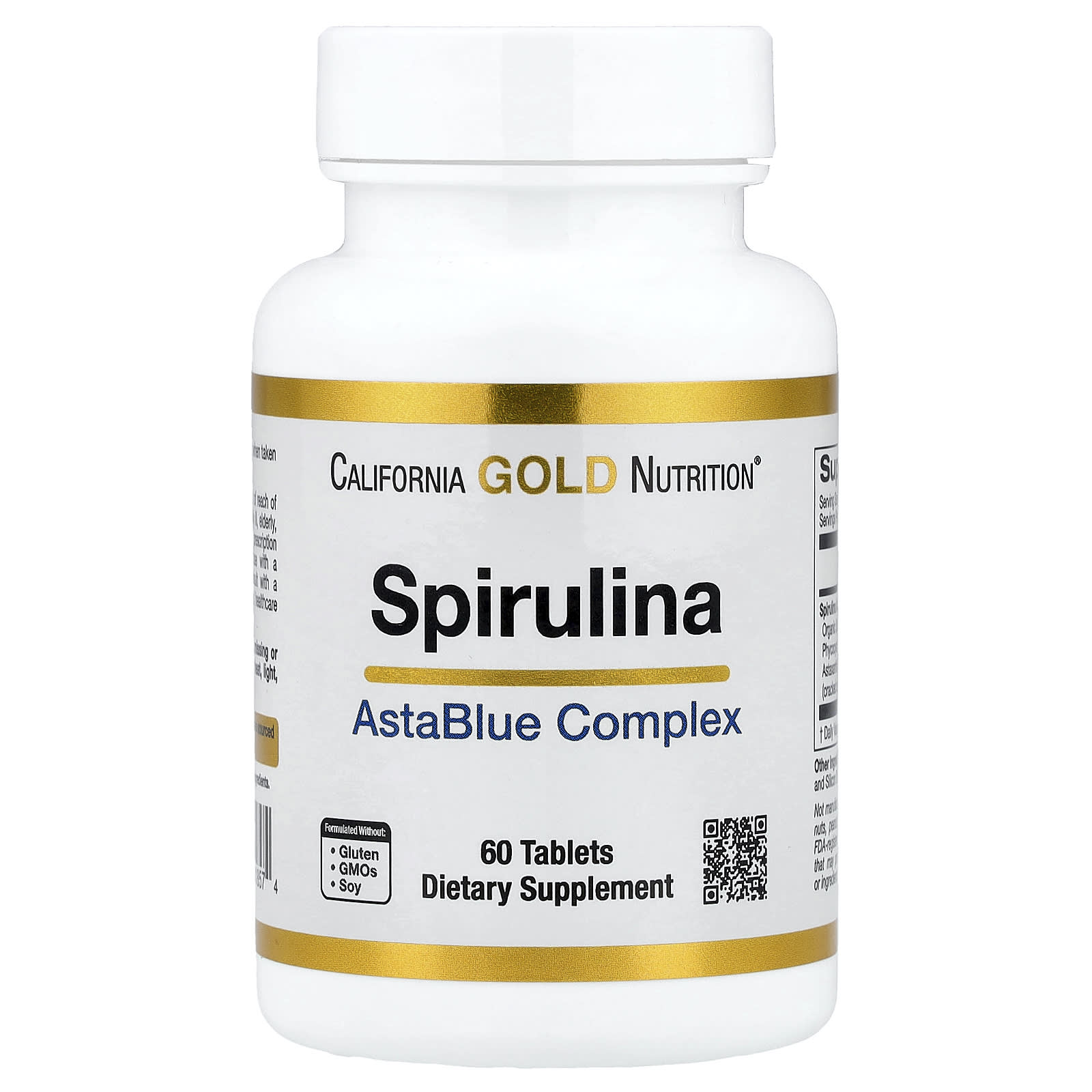 California Gold Nutrition Spirulina, Organic AstaBlue Complex Blend – 60 comprimés — Tunisie