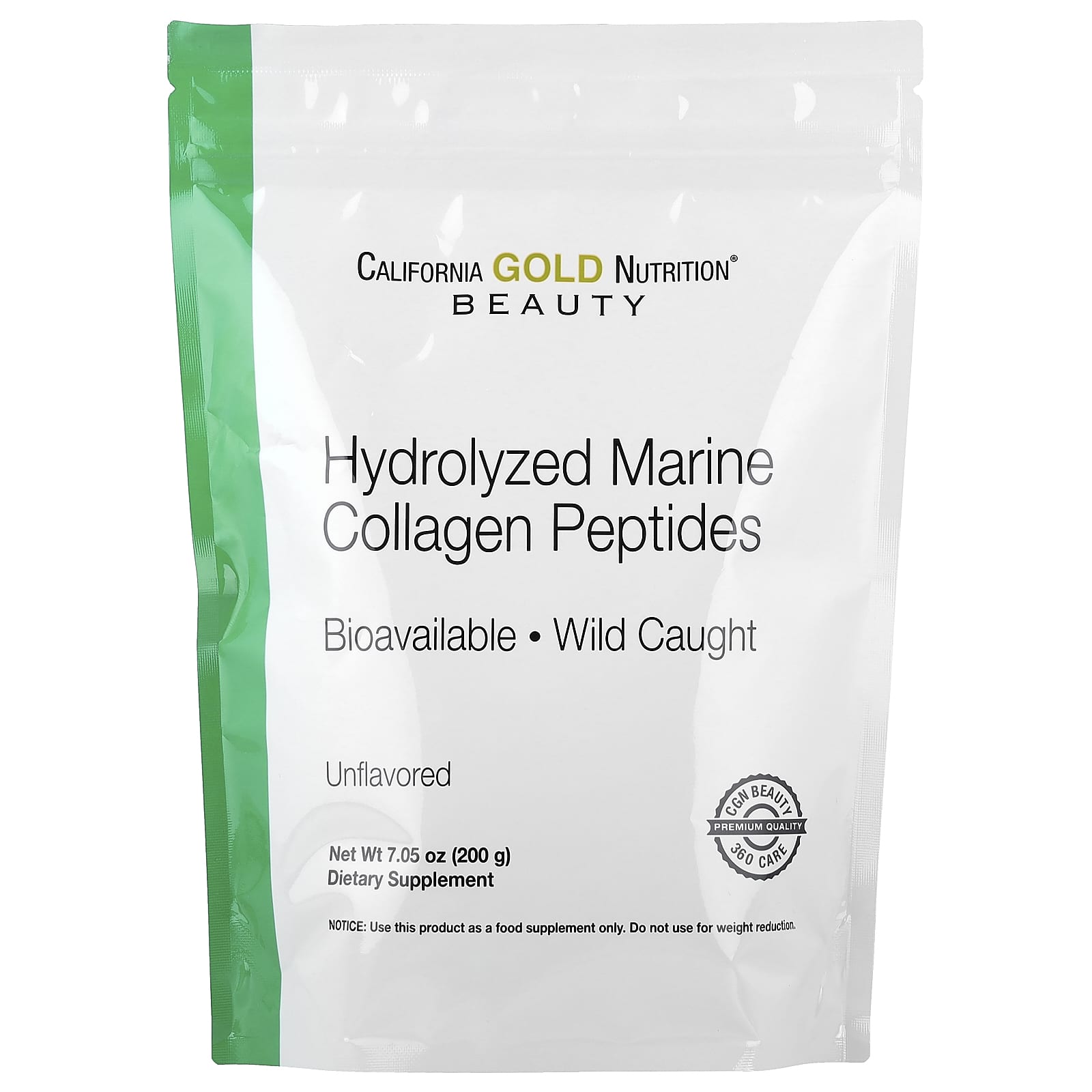 California Gold Nutrition Hydrolyzed Marine Collagen Peptides – Sans arôme – 200 g — Tunisie