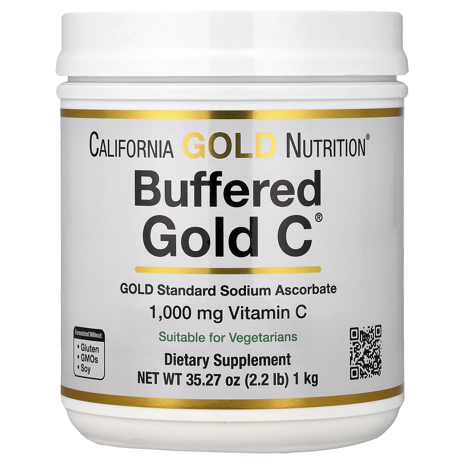 California Gold Nutrition Buffered Gold C, Non-Acidic Vitamin C Powder, Sodium Ascorbate – 1 kg — Tunisie