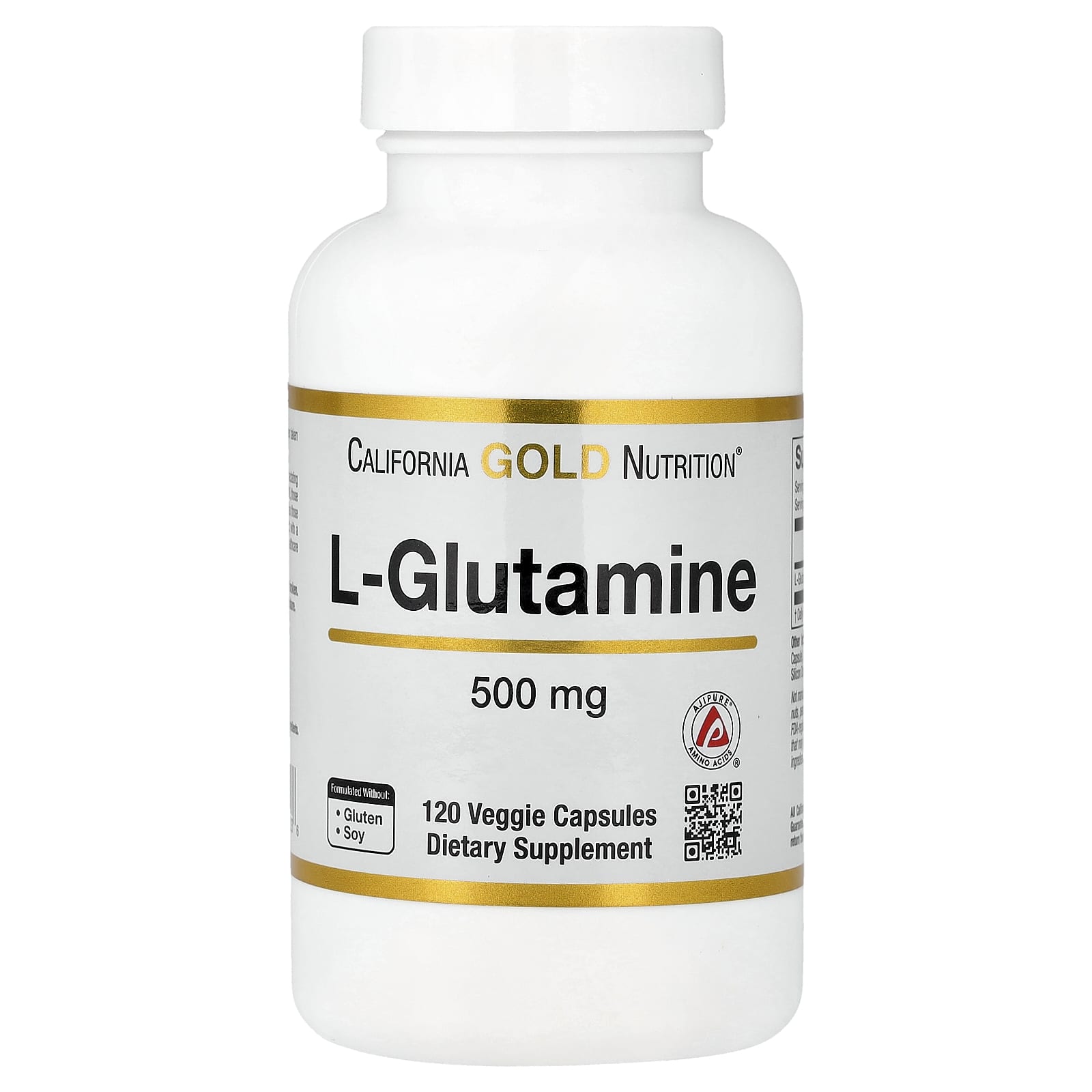 California Gold Nutrition L-Glutamine, AjiPure – 120 gélules végétales — Tunisie