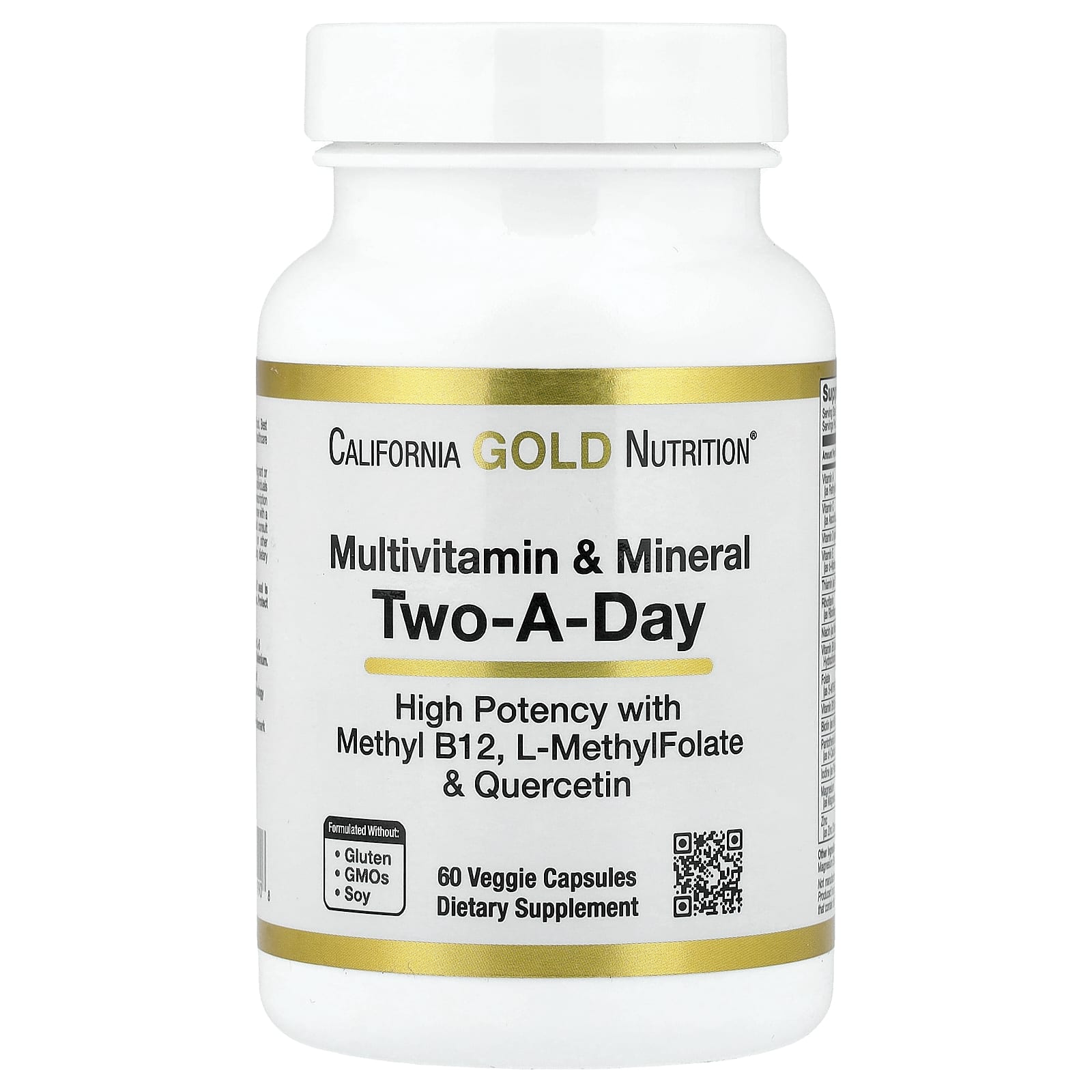 California Gold Nutrition Multivitamin & Mineral, Two-A-Day – 60 gélules végétales — Tunisie
