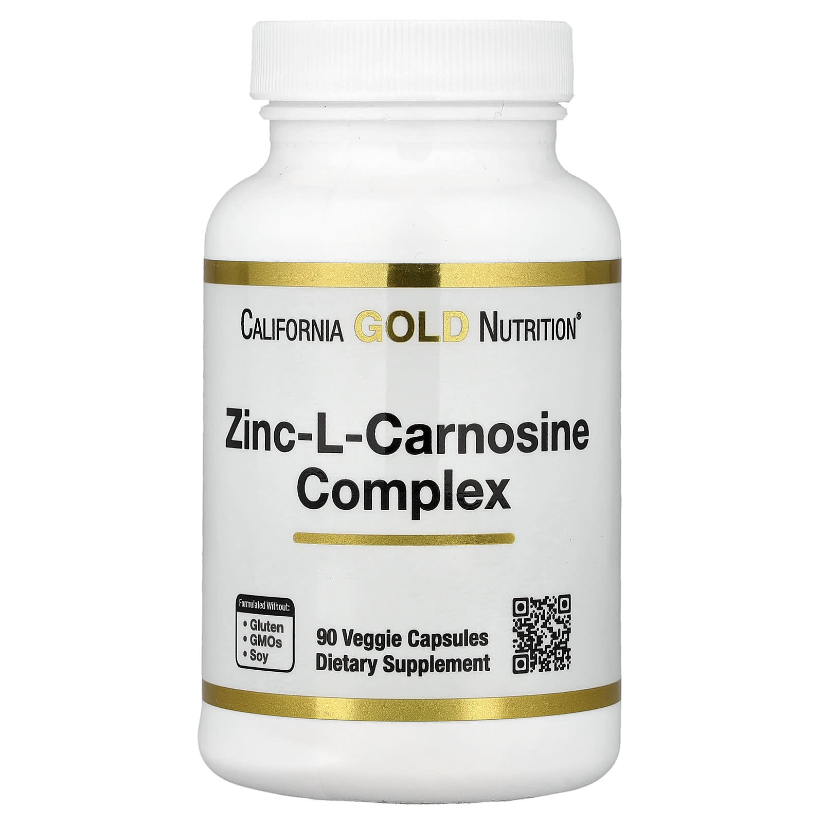 California Gold Nutrition Zinc-L-Carnosine Complex – 90 gélules végétales — Tunisie