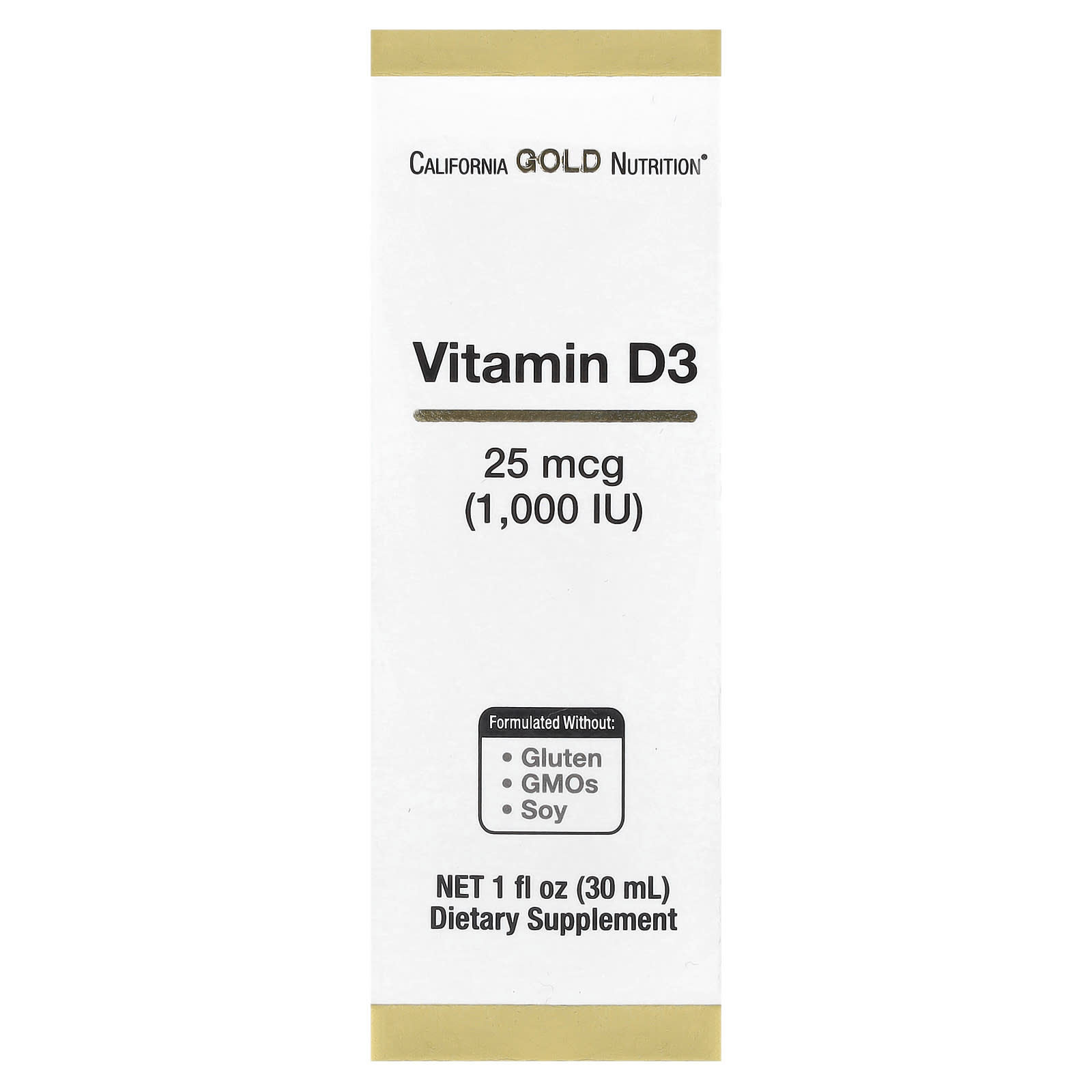 California Gold Nutrition Vitamin D3 – 30 ml — Tunisie