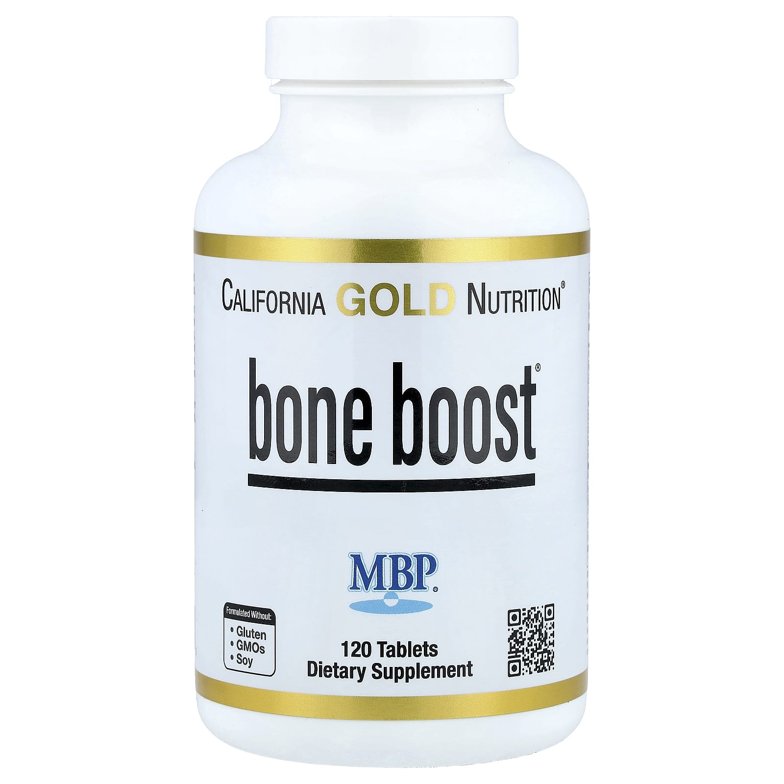 California Gold Nutrition Bone Boost with Calcium, Magnesium, Vitamin C and Potassium – 120 comprimés — Tunisie
