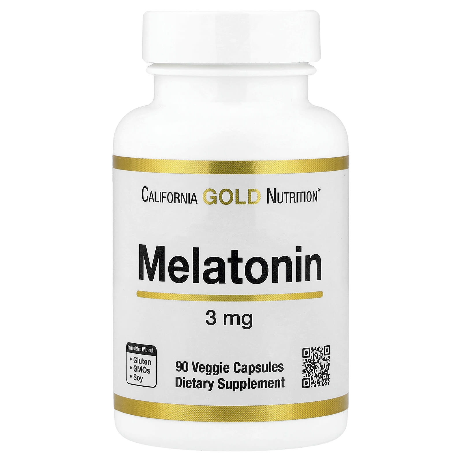 California Gold Nutrition Melatonin – 90 gélules végétales — Tunisie