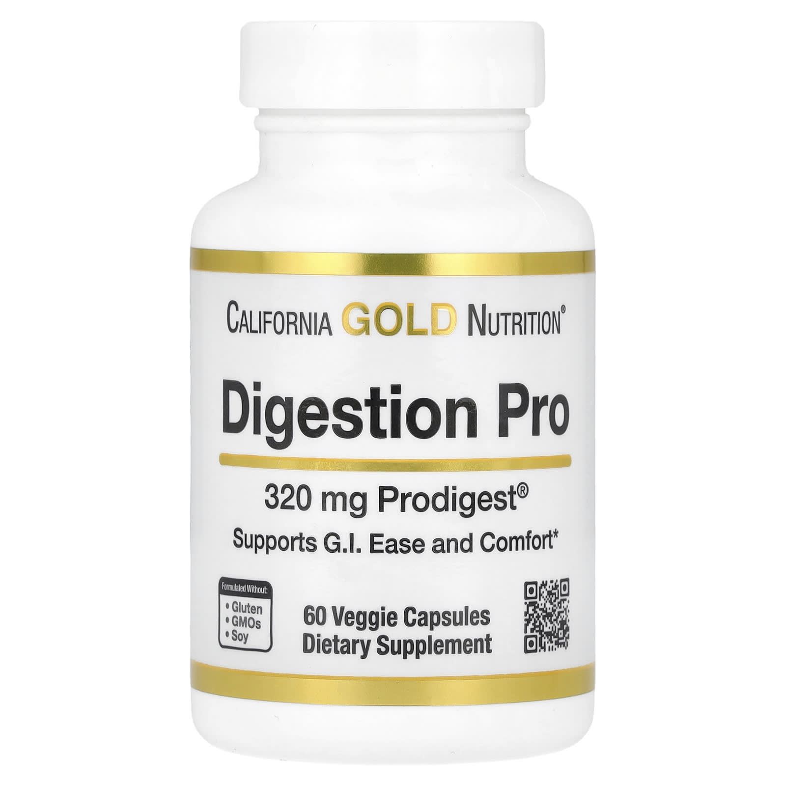 California Gold Nutrition Digestion Pro with ProDigest, Botanical Digestive Blend of Artichoke and Ginger Extracts – 60 gélules végétales — Tunisie