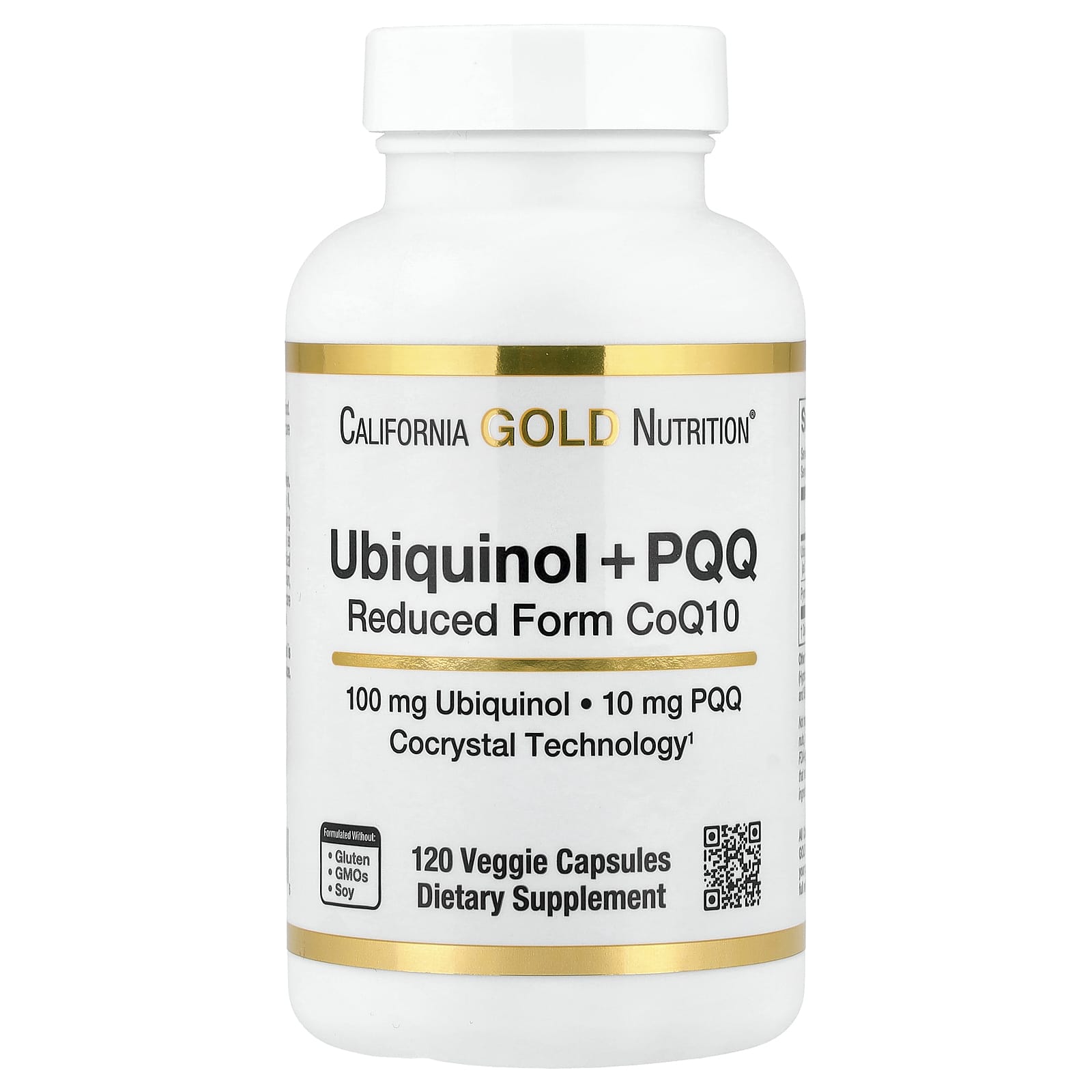 California Gold Nutrition Ubiquinol Reduced Form CoQ10 + PQQ – 120 gélules végétales — Tunisie