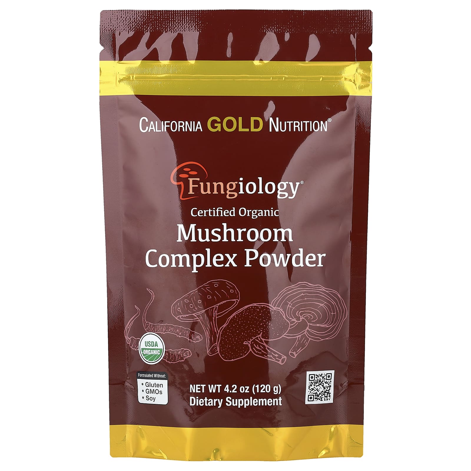 California Gold Nutrition Certified Organic Mushroom Complex Powder – 120 g — Tunisie