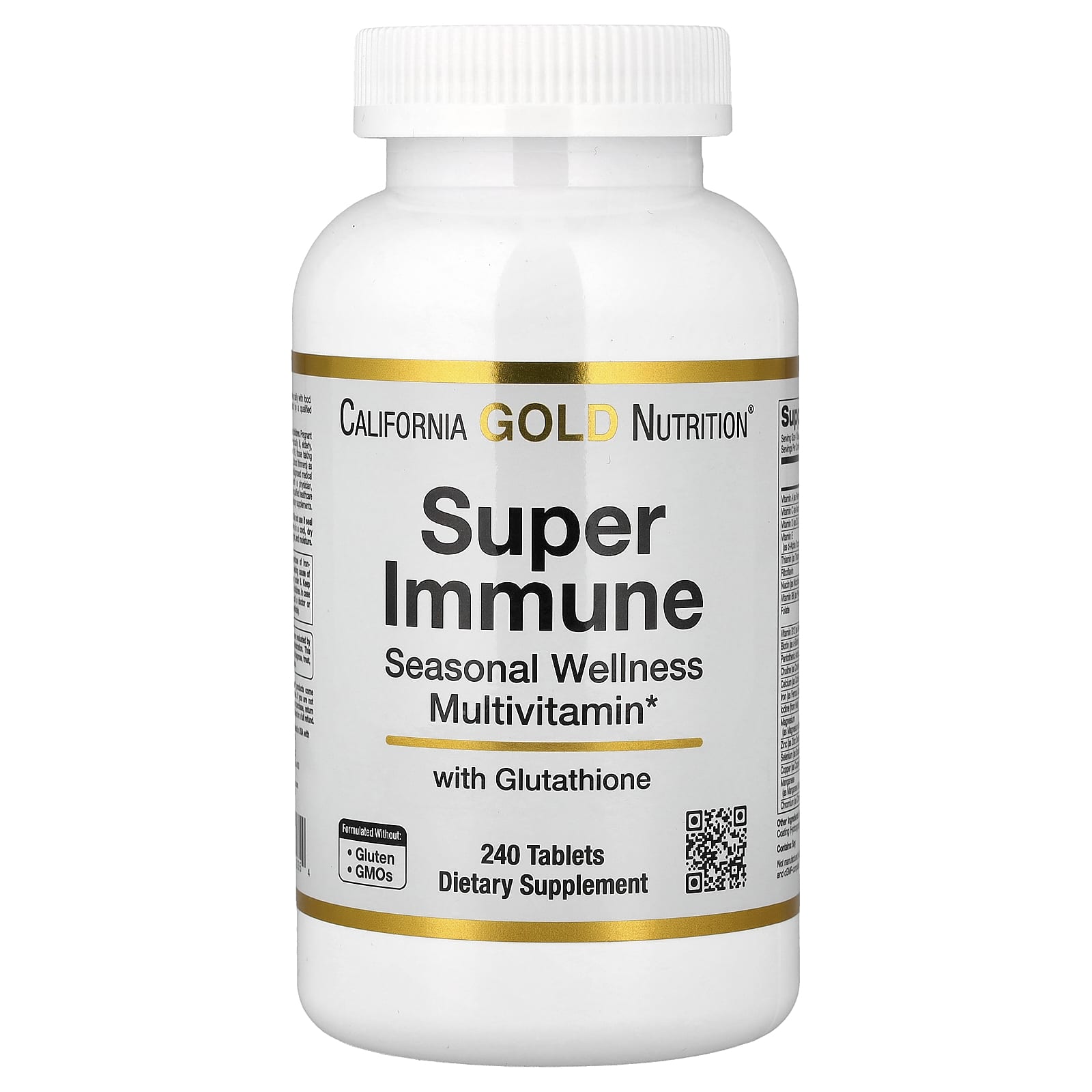 California Gold Nutrition Super Immune, Seasonal Wellness Multivitamin – 240 comprimés — Tunisie